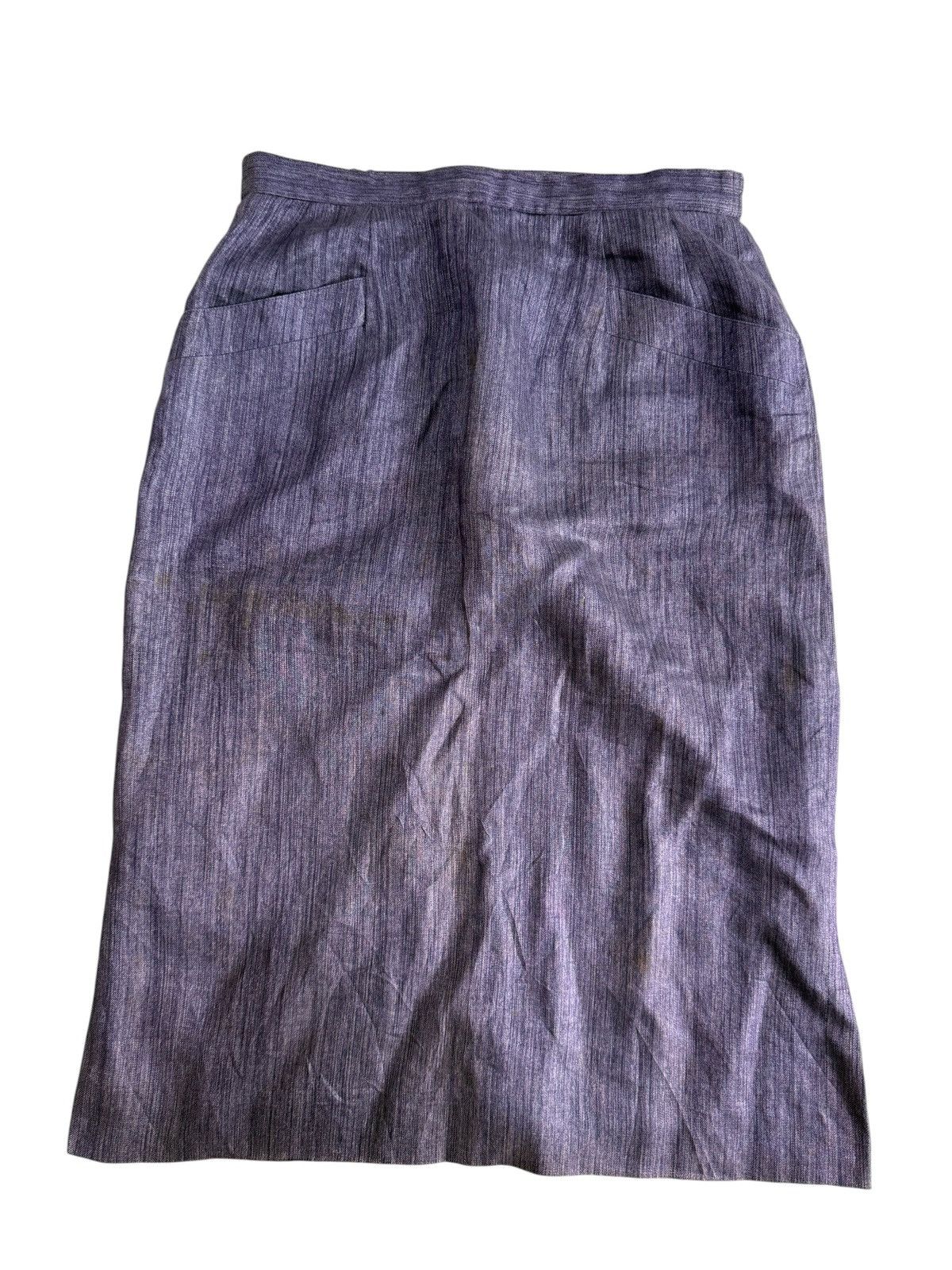 Burberry VINTAGE BURBERRY’S LONDON PURPLE LINEN SKIRT Size 27" / US 4 / IT 40 - 2 Thumbnail