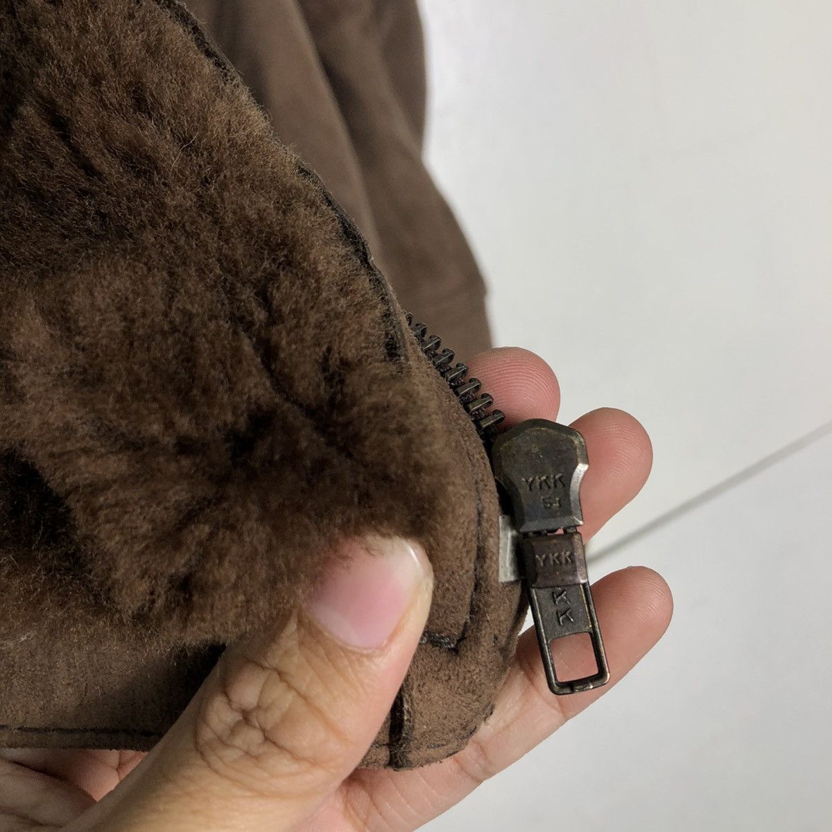 Vintage 🔥Vtg Genuine Suede Shearling Natural Peau Laine Bomber Size US M / EU 48-50 / 2 - 15 Thumbnail