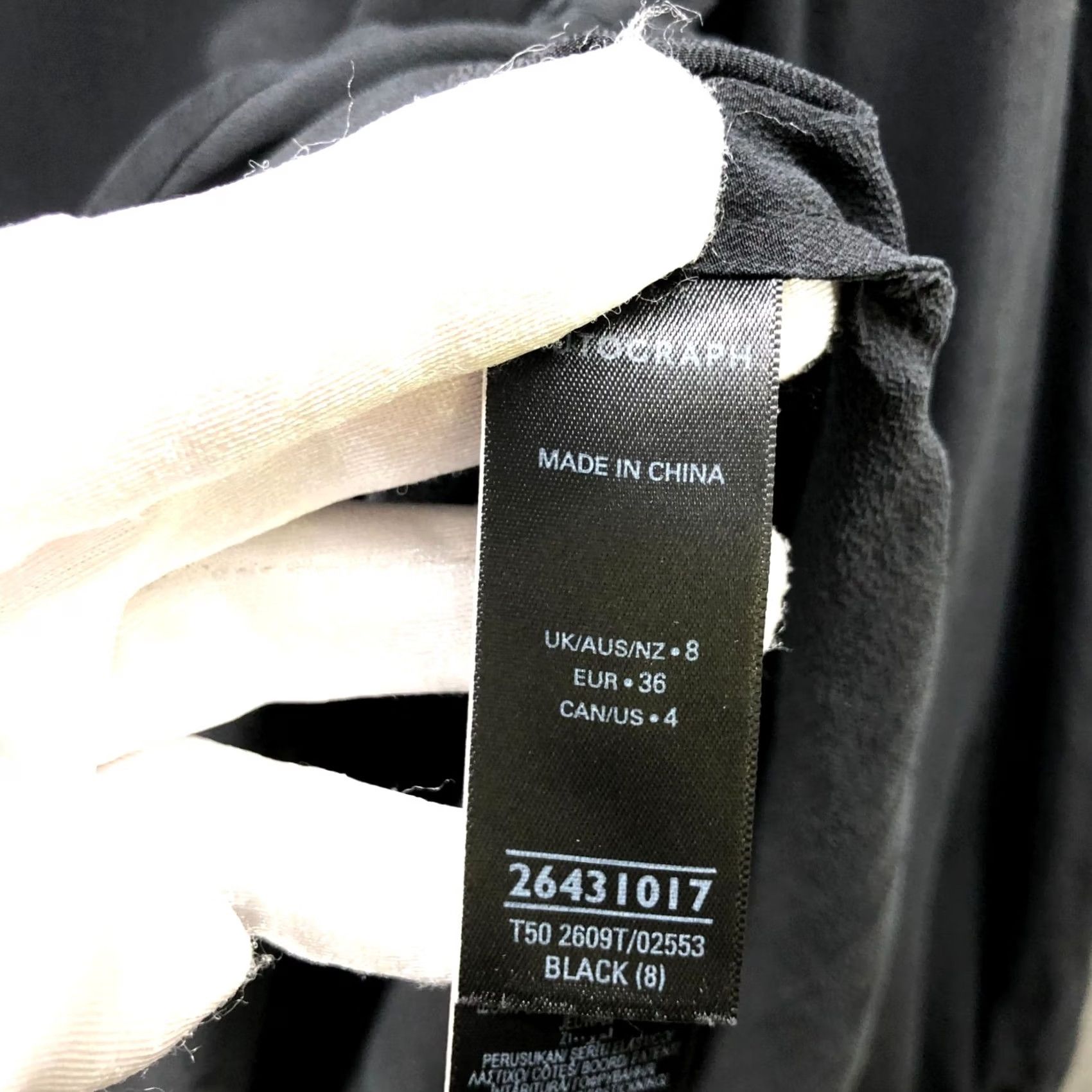 Vintage Autograph 100% Silk Long Sleeve Blouse Womens 4 (S) UK 8 Black V-Neck Shirt Blouse Womens Regular Modern Basic/Silk/Black/V-Neck Size S / US 4 / IT 40 - 7 Thumbnail