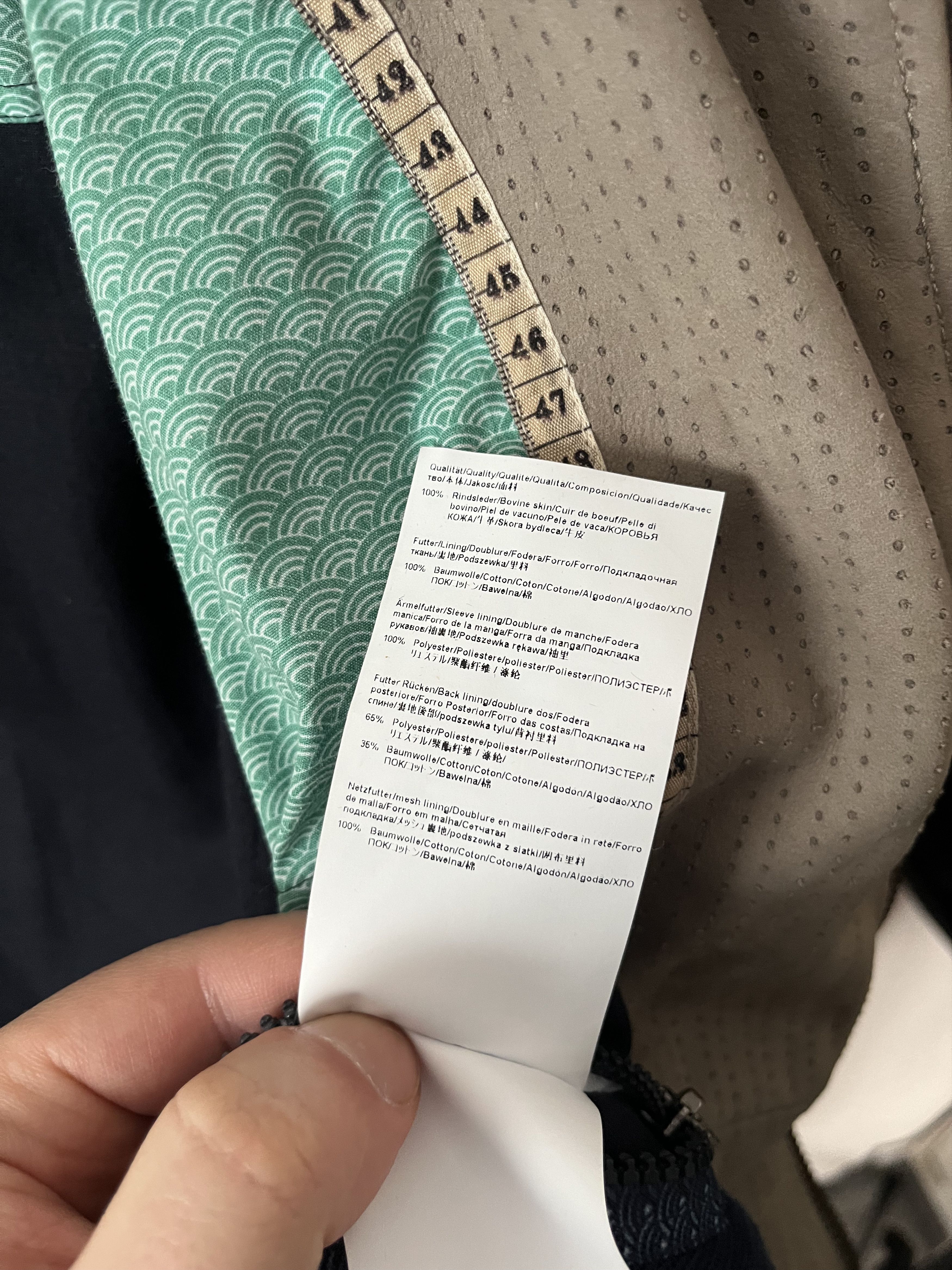 Hugo Boss HUGO BOSS Leather Jacket Beige Perforated Leather Julino S-M Size US S / EU 44-46 / 1 - 17 Thumbnail