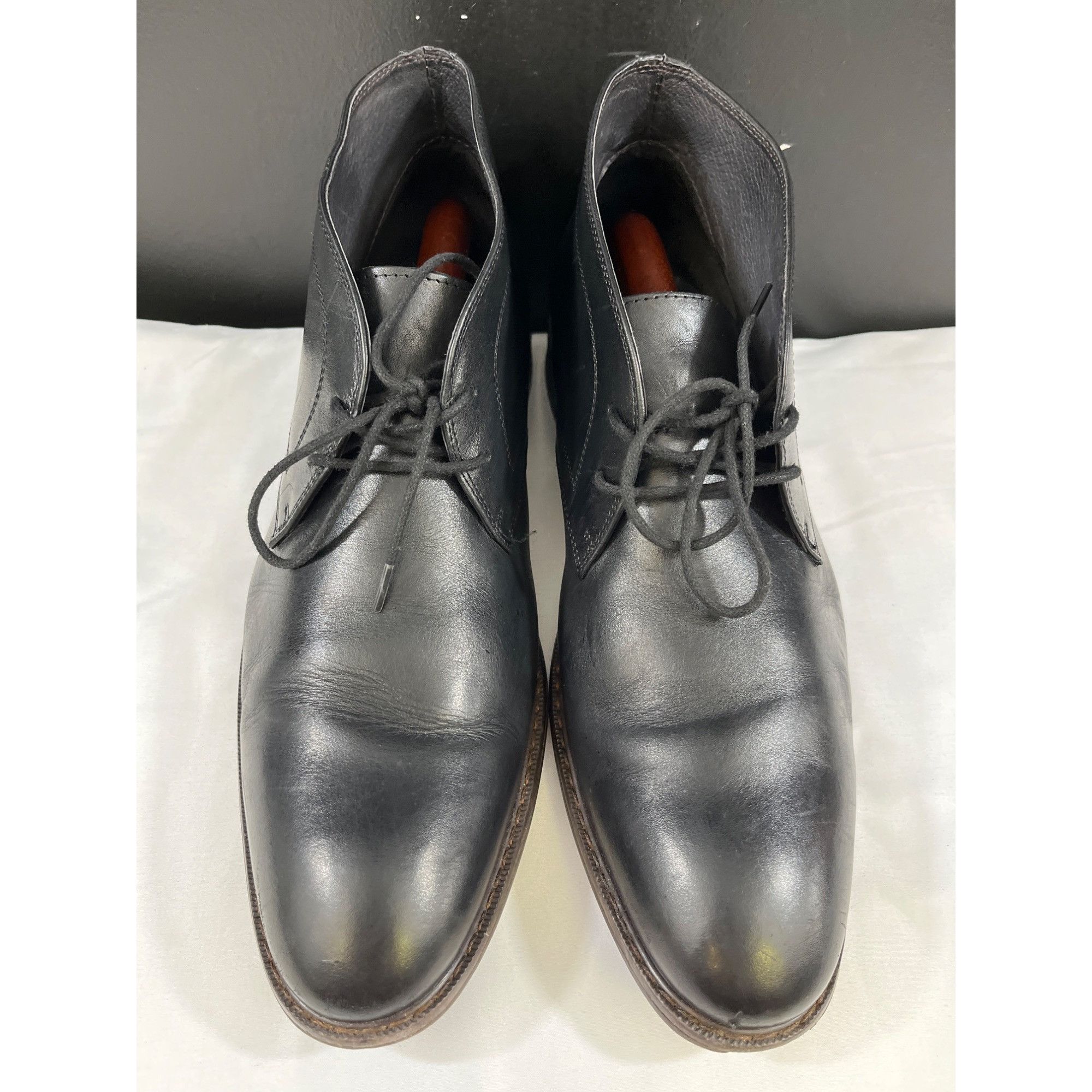 Other Moretti Black Label Glen Men's Black Leather Oxfords Size 12 Size US 12 / EU 45 - 2 Thumbnail