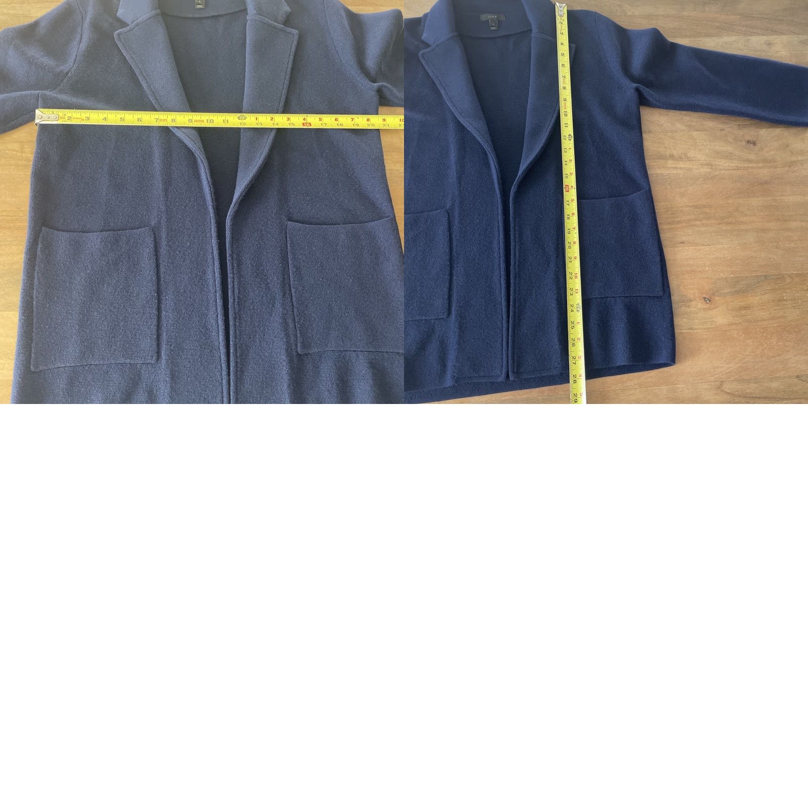 J.Crew VINTAGE J.CREW Merino Wool Knit Cardigan Womens Small Blue Long Sleeve Preppy Sweater Size S / US 4 / IT 40 - 8 Thumbnail