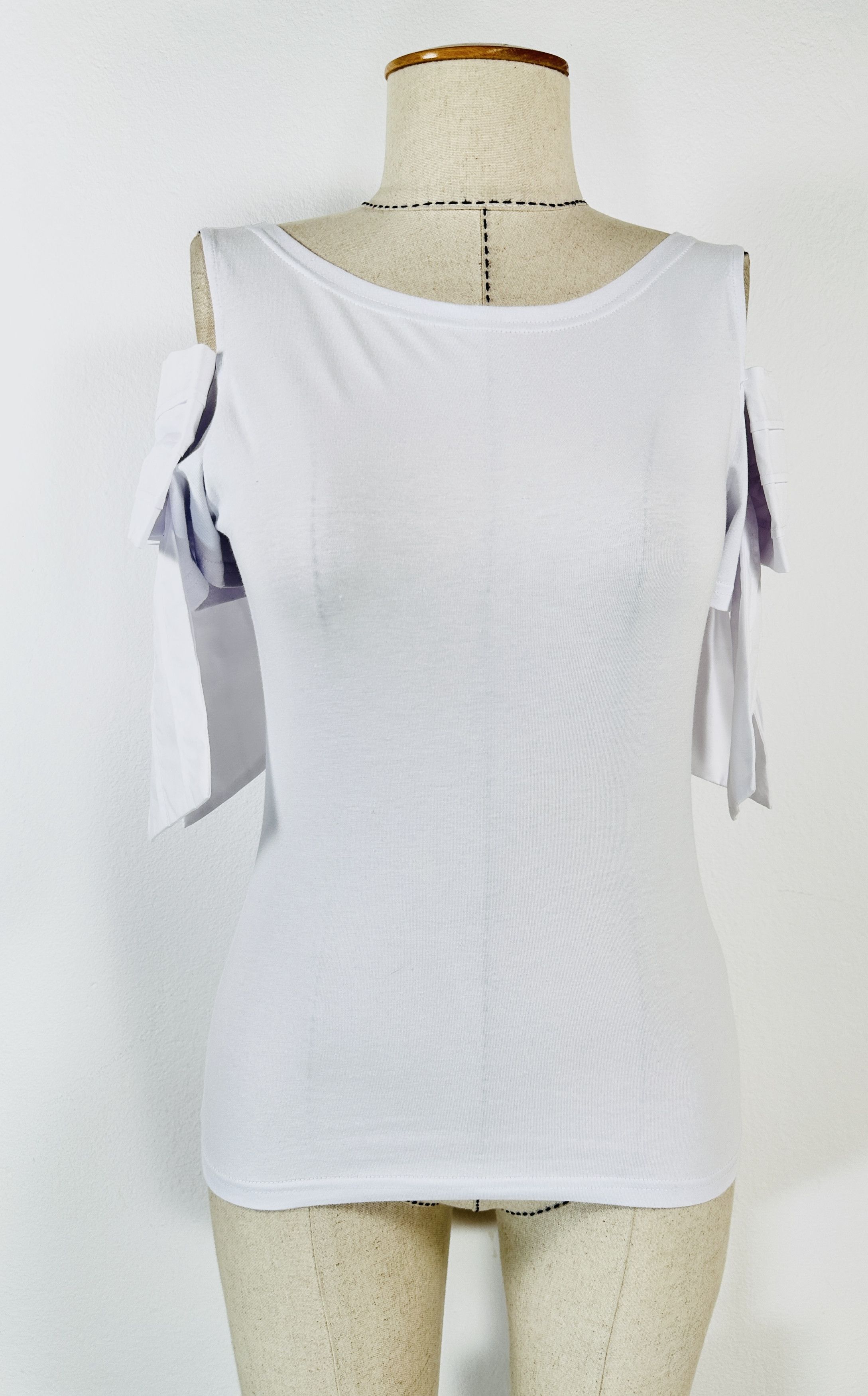 Designer Anne Fontaine White Top Blouse Size XS / US 0-2 / IT 36-38 - 4 Thumbnail