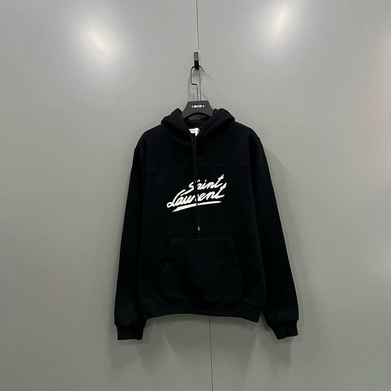 Saint Laurent Paris Saint Laurent Paris Saint Laurent Black Logo Hoodie-2506 Size US M / EU 48-50 / 2 - 1 Thumbnail