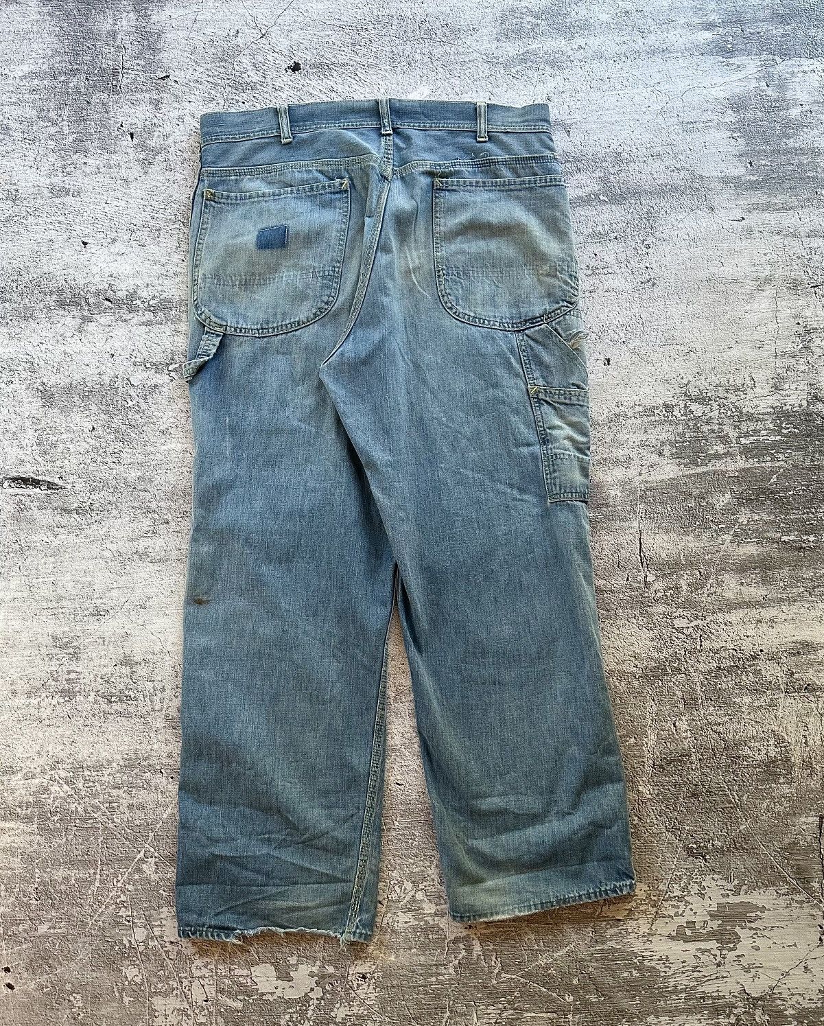 Lee THRASHED Vintage Lee Patchwork Carpenter Denim Size US 36 / EU 52 - 3 Thumbnail