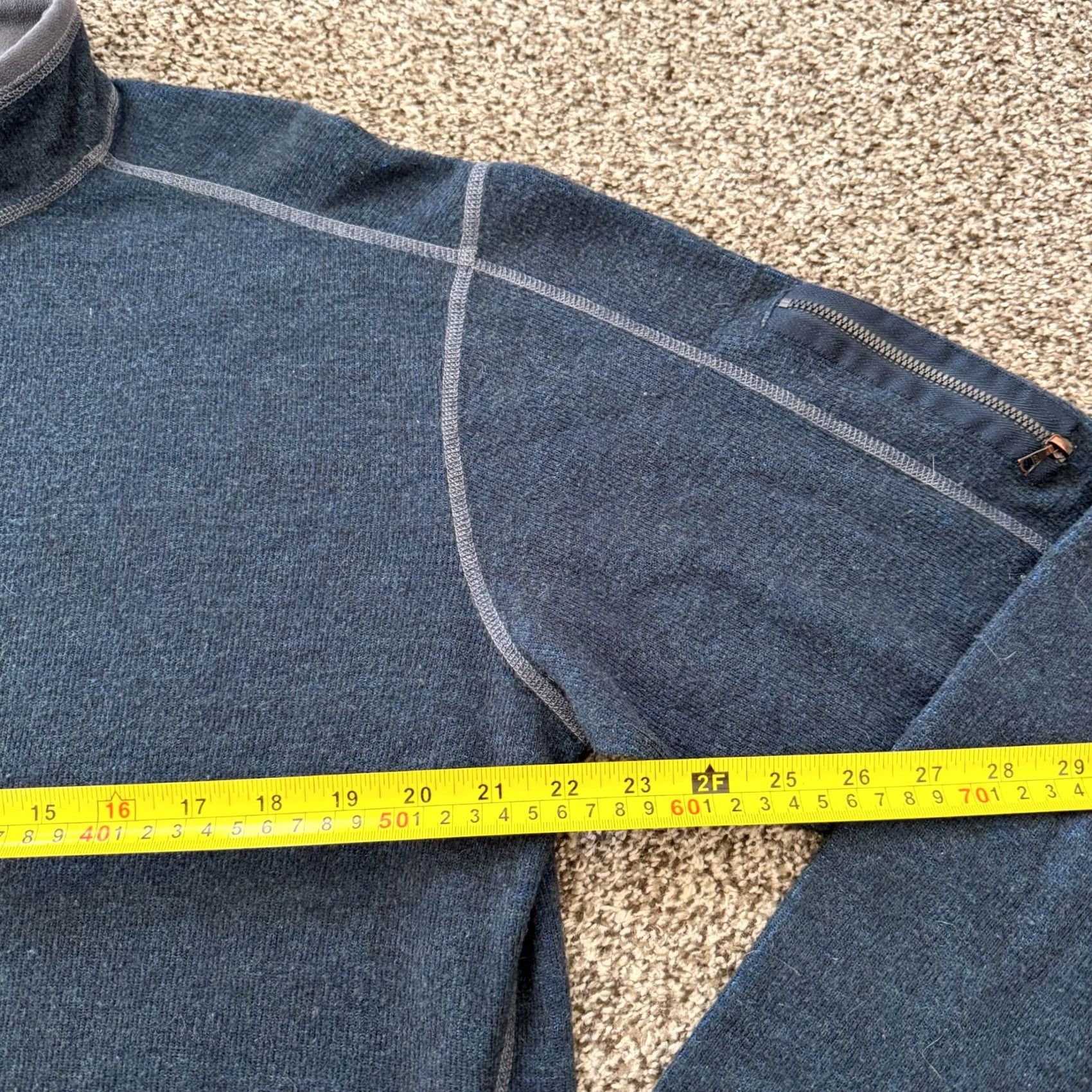 Vintage Kuhl Thor Pullover Chianti Fleece 1/4 Zip Blue Men's XL Wool Hiking Mock Neck Pullover Activewear Size US XL / EU 56 / 4 - 4 Thumbnail