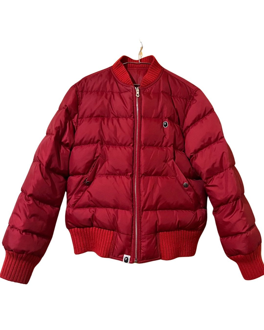 Bape 2000s A Bathing Ape Reversible Leather Puff Down Jacket Size US S / EU 44-46 / 1 - 2 Thumbnail