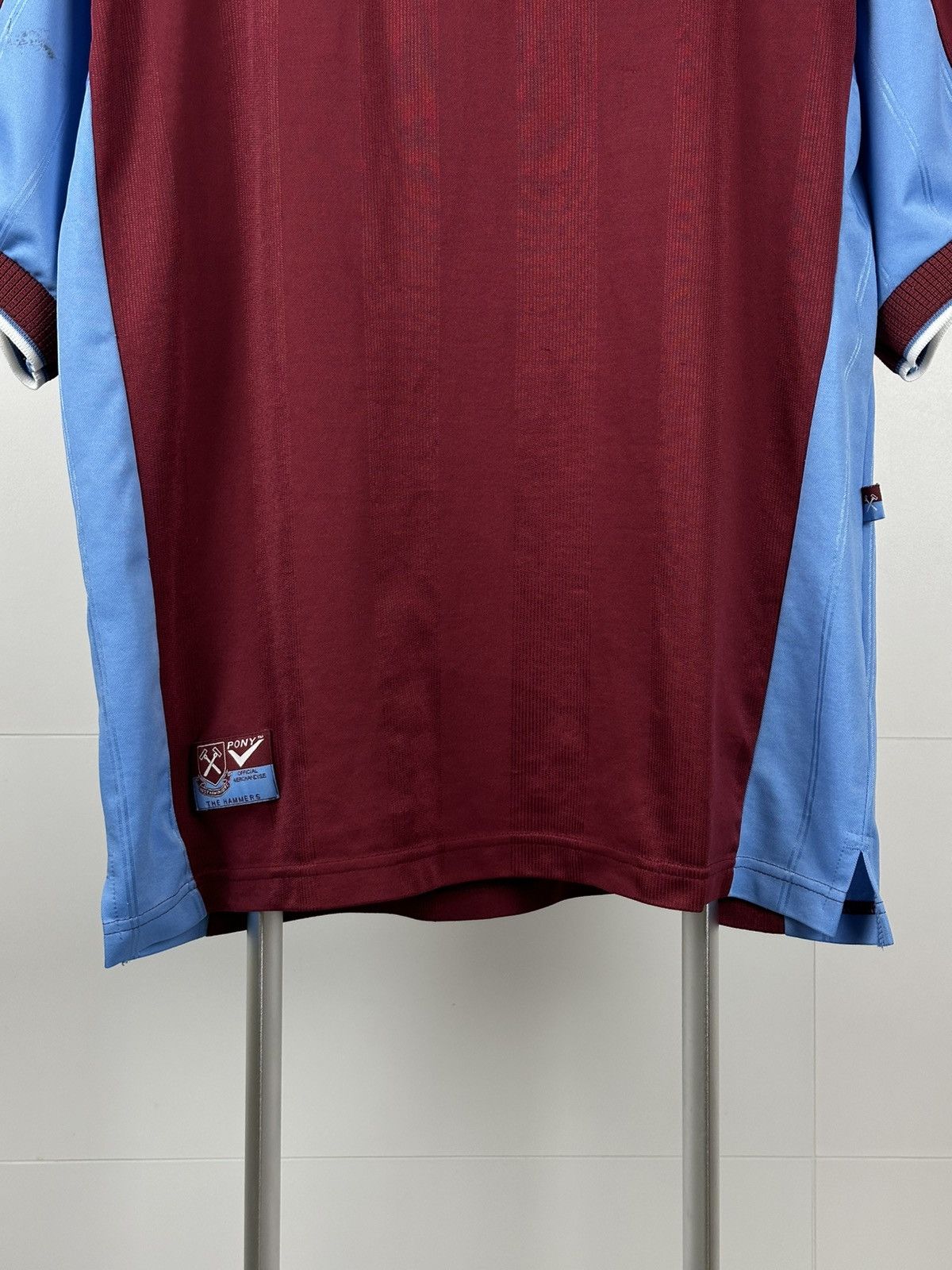PONY × Vintage WEST HAM UNITED 1997 / 1998 HOME FOOTBAL SOCCER JERSEY PONY Size US L / EU 52-54 / 3 - 4 Thumbnail