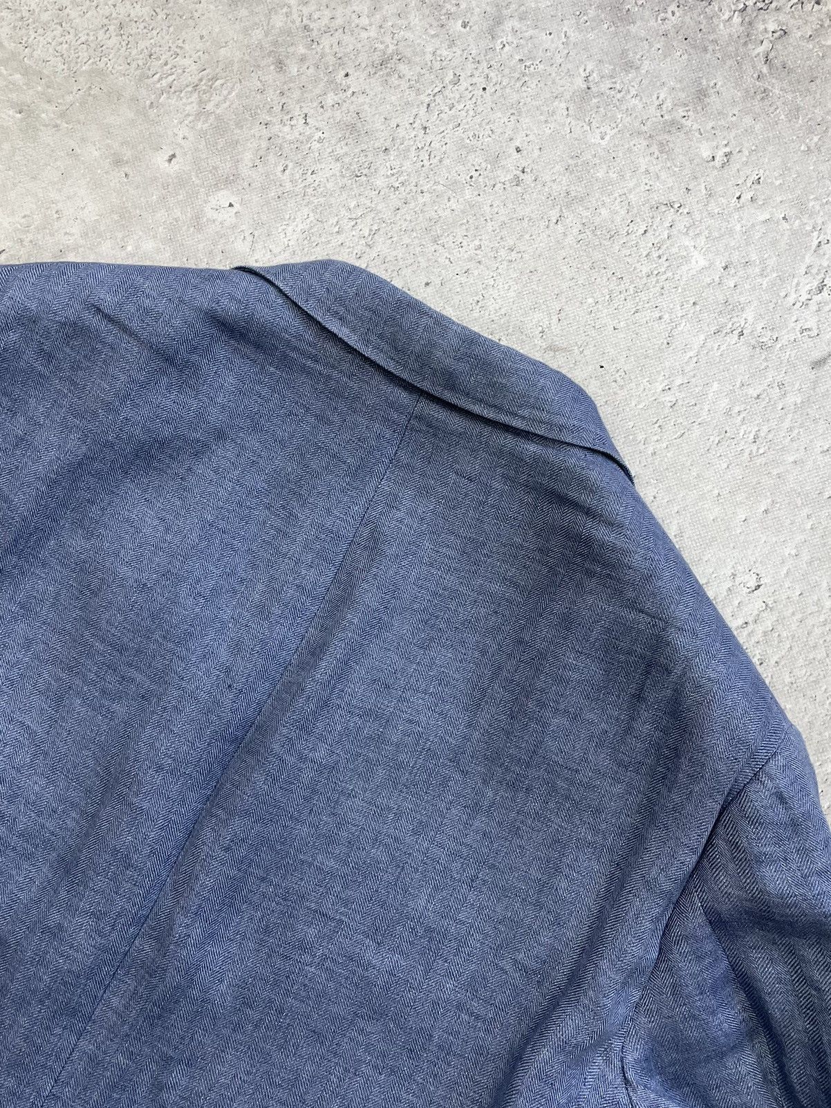 Loro Piana Loro Piana Blue Linen Blazer Jacket Made in Italy Size XL Size 50L - 10 Thumbnail