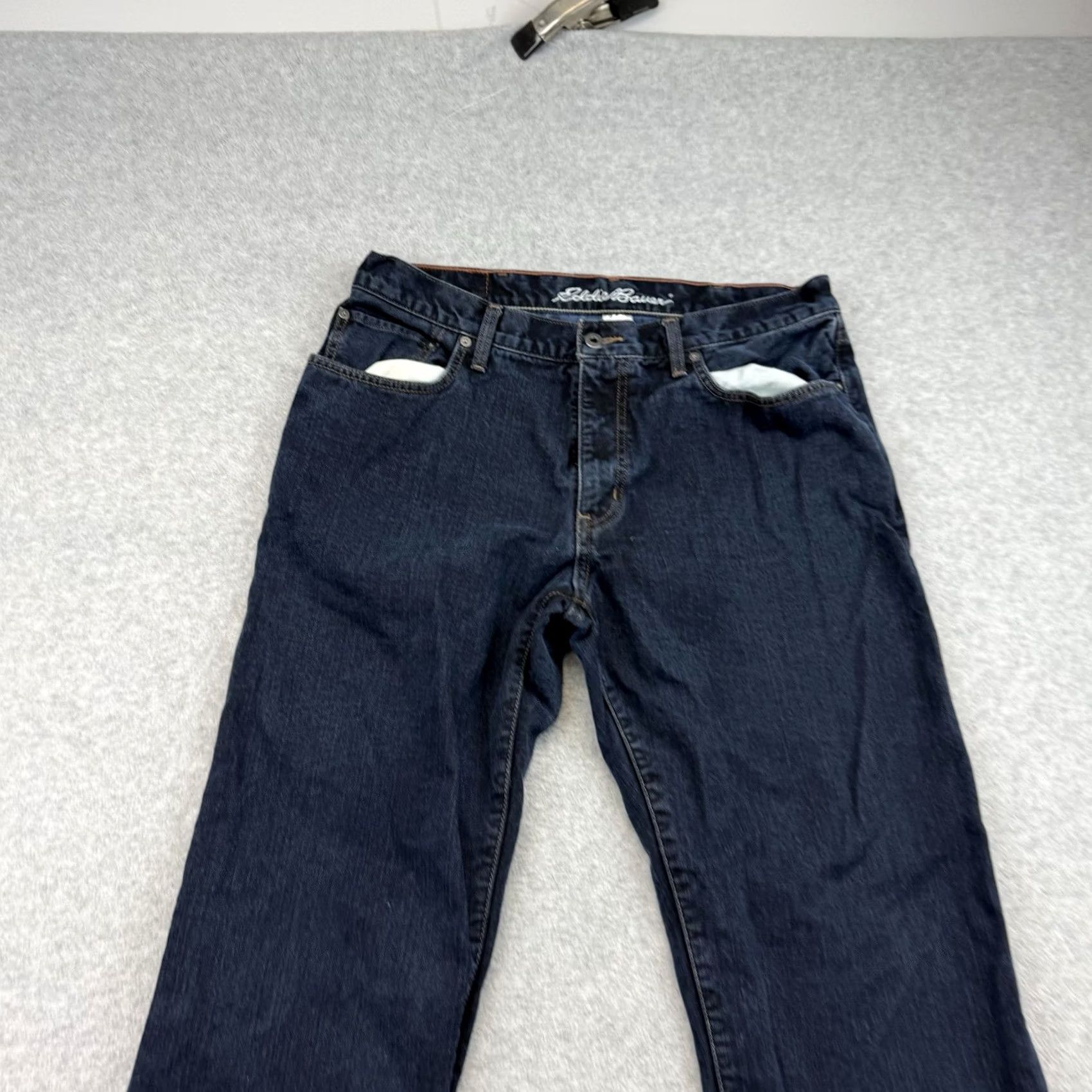 Eddie Bauer Eddie Bauer Jeans Men 34 Relaxed Denim Lined Flannel Workwear Blue 30 Inseam Shirt? Size US 36 / EU 52 - 4 Thumbnail