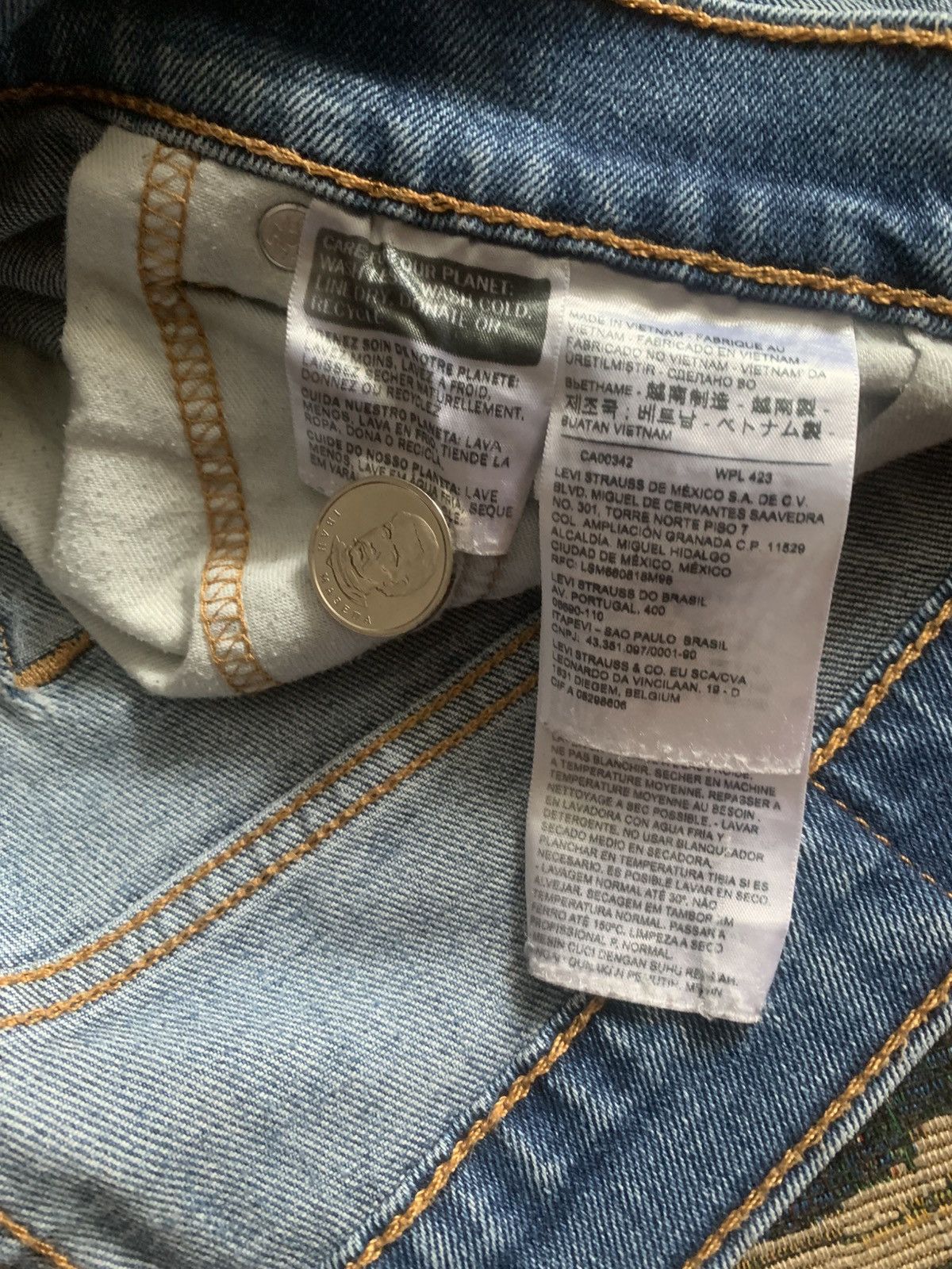 Levi's Levi's 512 Slim Taper Jeans Light Blue Wash W36 L32 Size US 36 / EU 52 - 6 Thumbnail