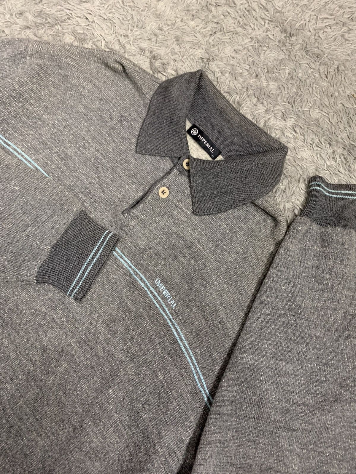 Imperial Imperial Polo Knit Sweater Size US L / EU 52-54 / 3 - 2 Thumbnail