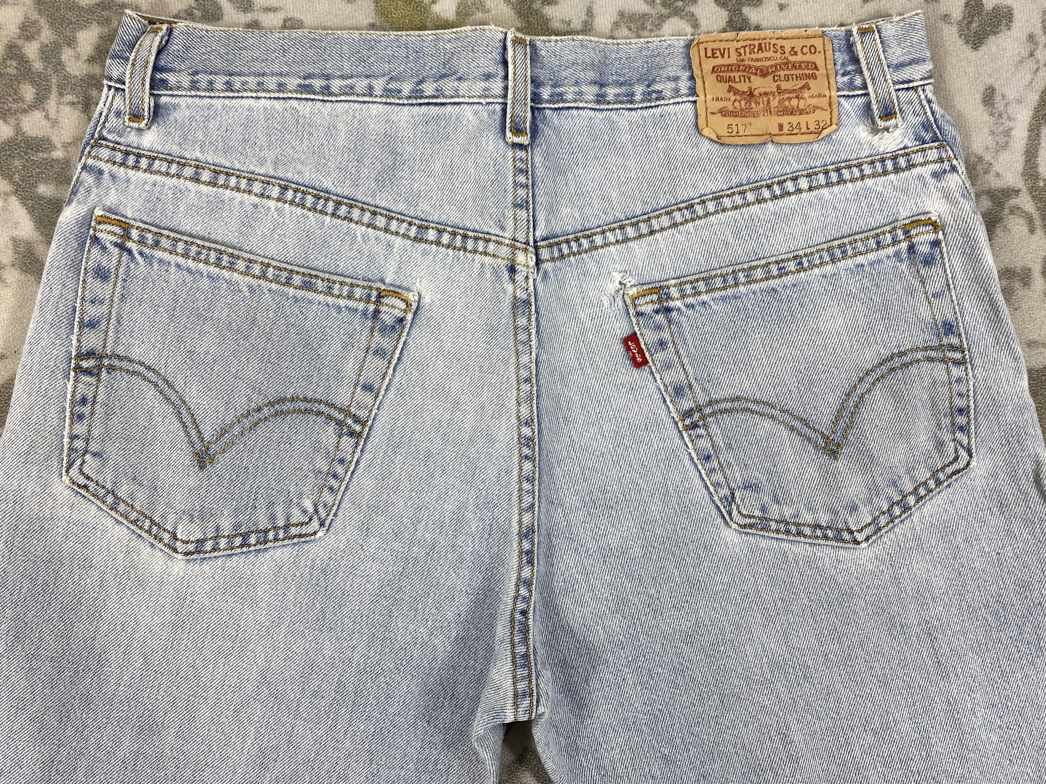 Levi's Vintage Levi's 517 Light Blue Wash Flare 34x33 Denim-JN1814 Size US 34 / EU 50 - 4 Thumbnail