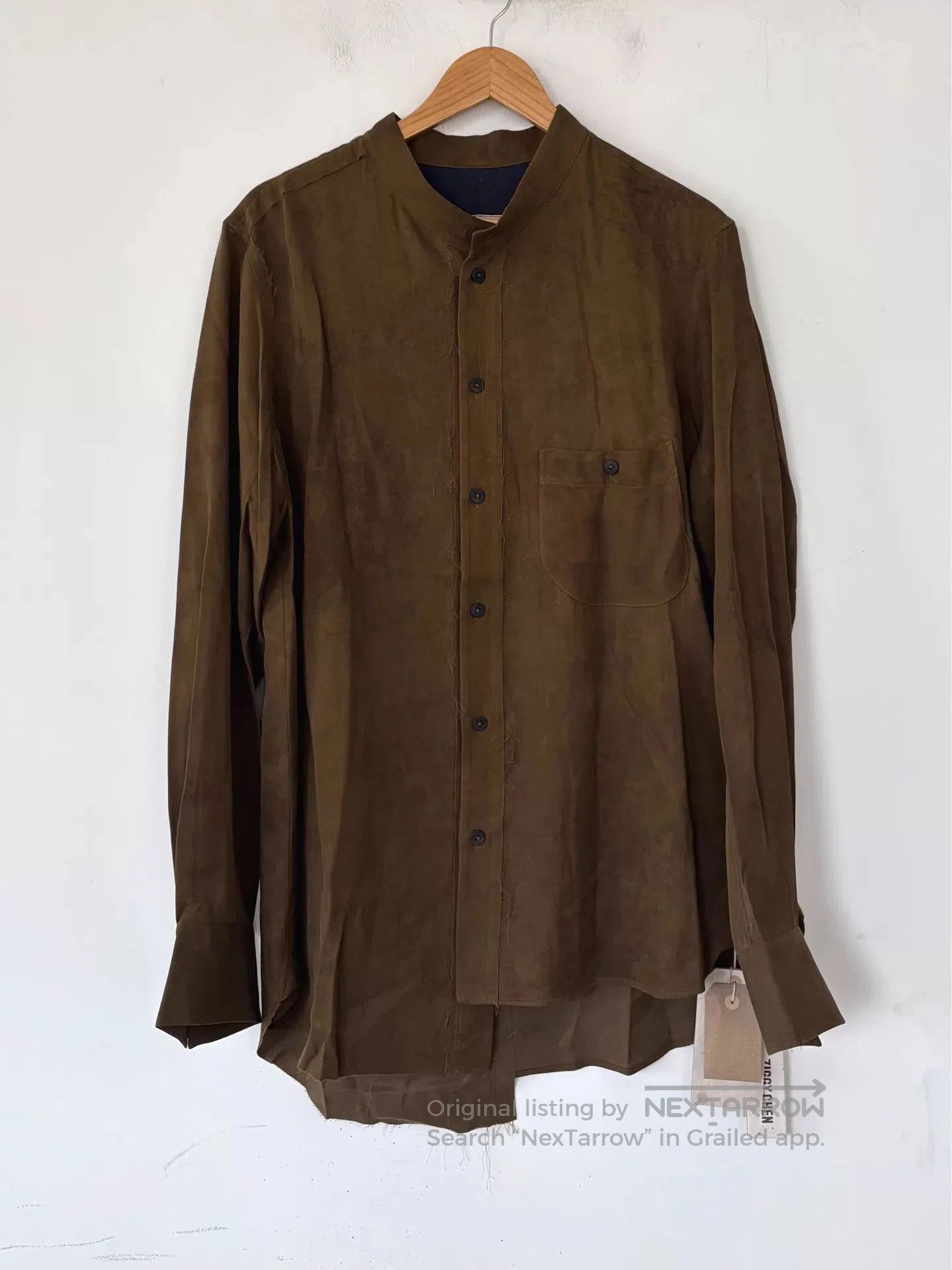Ziggy Chen Brown Long Sleeve Button-Up Shirt Size M. Size US M / EU 48-50 / 2 - 1 Thumbnail