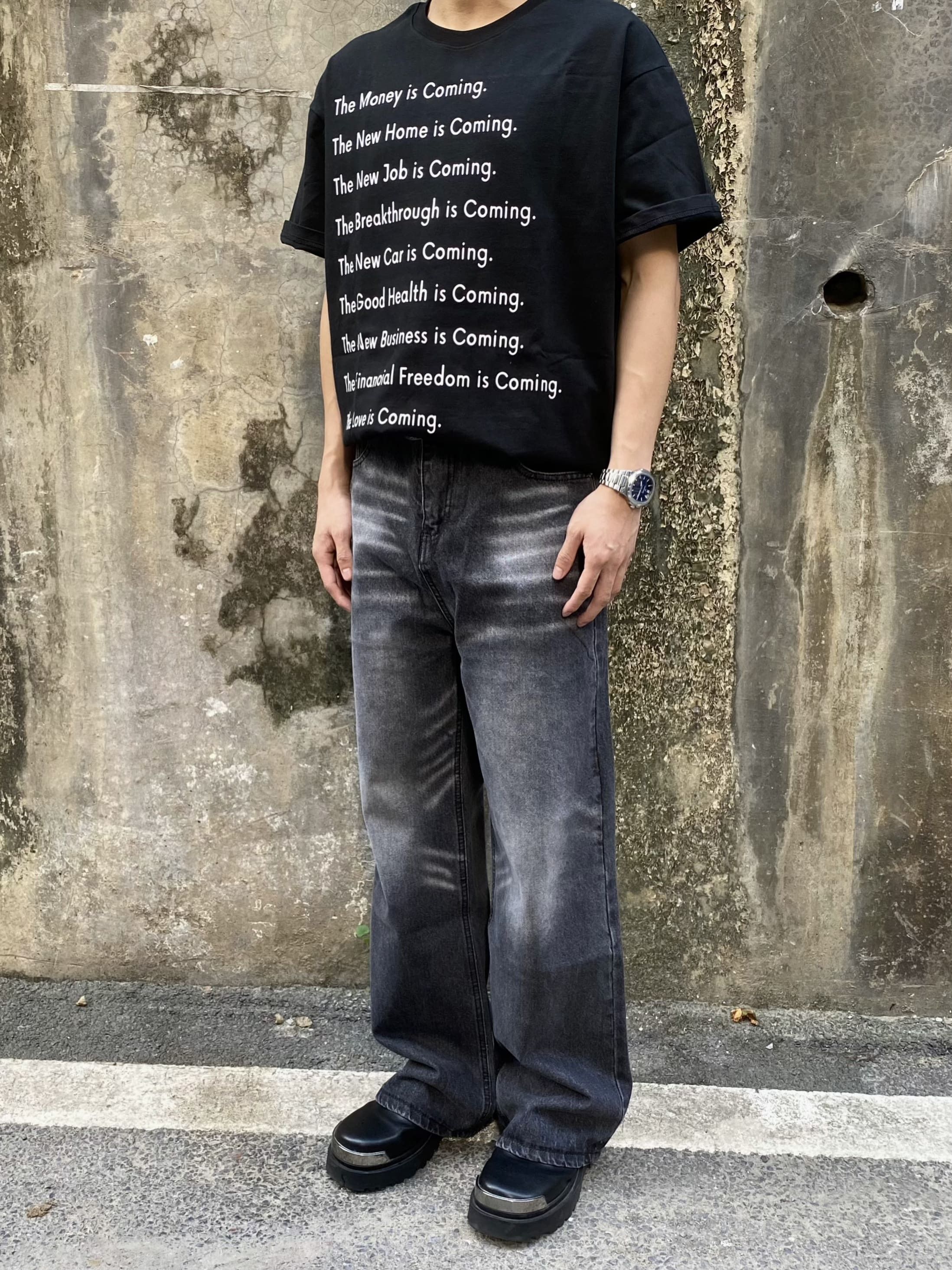 washed faded baggy cleanfit retro jeans