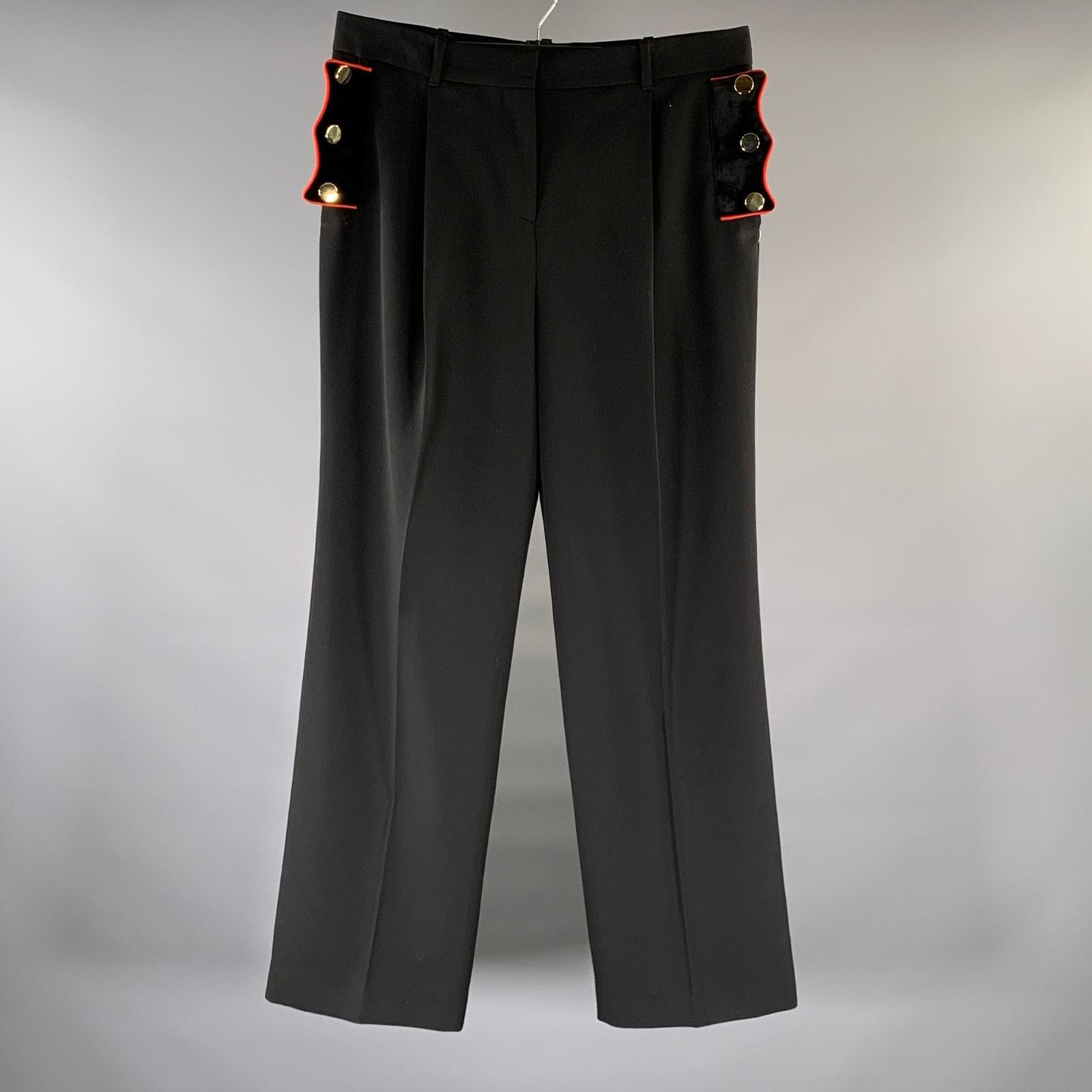 Givenchy GIVENCHY Size 34 Black Red Wool Dress Pants Size US 42 / EU 58 - 1 Thumbnail