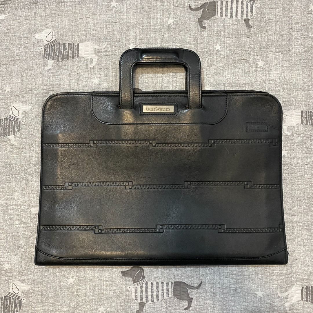 Versace Leather Briefcase Hand Bag Size ONE SIZE - 1 Thumbnail