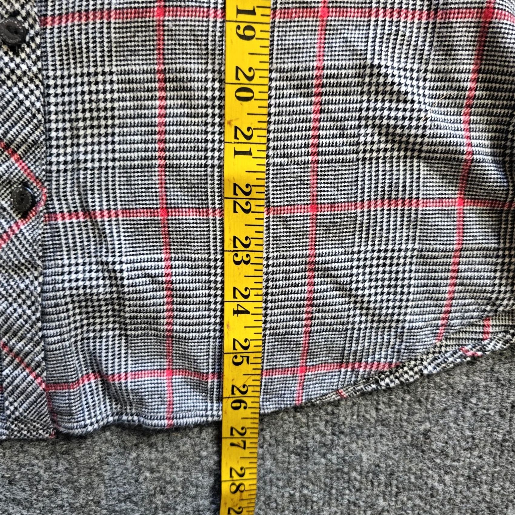 Vintage Foxcroft Top Shirt Womens 8 Black Plaid Button Long Sleeve Classic Career Blouse Size M / US 6-8 / IT 42-44 - 6 Thumbnail