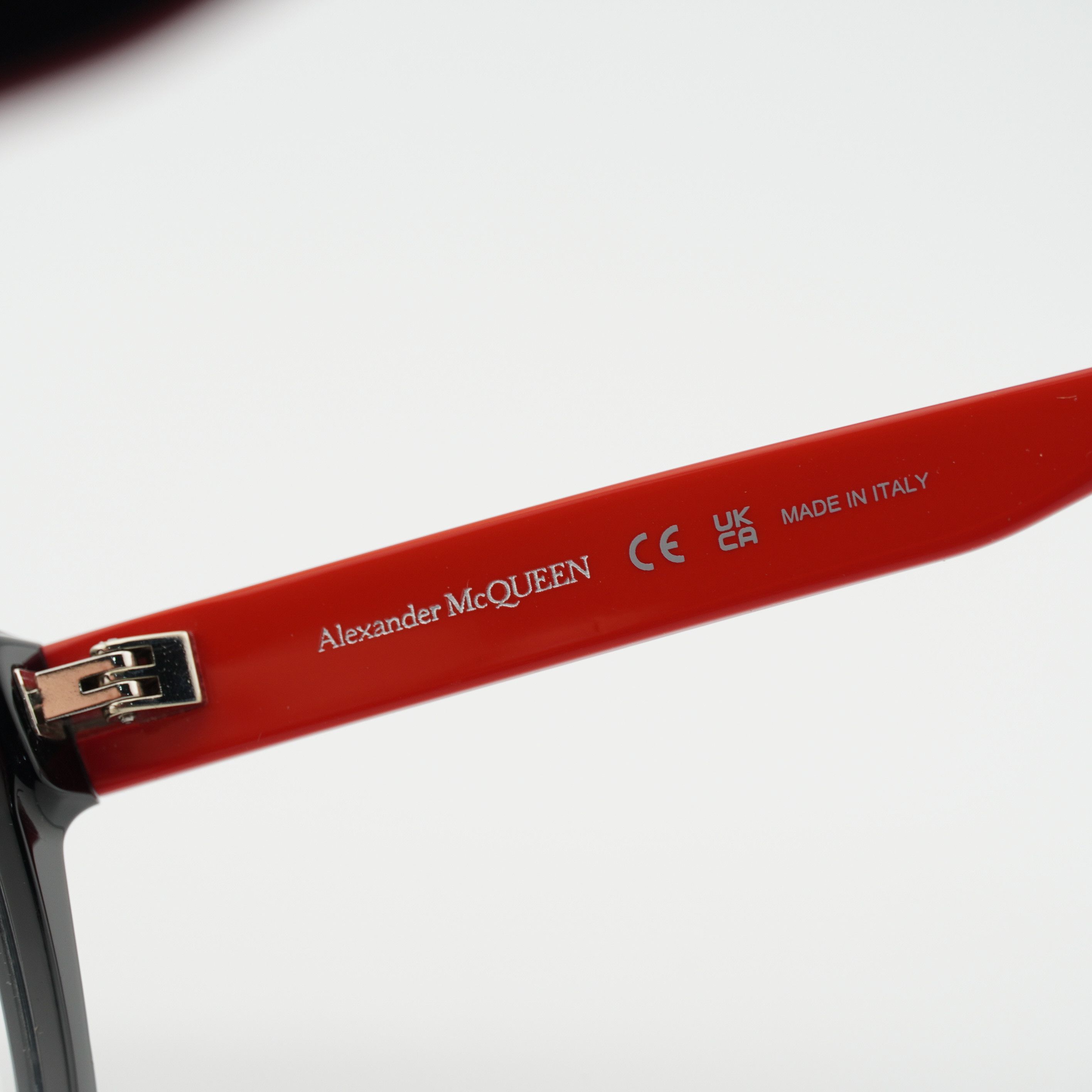Alexander McQueen Alexander McQueen AM0306O 003 Eyeglasses Black/Red 52mm Size ONE SIZE - 4 Thumbnail