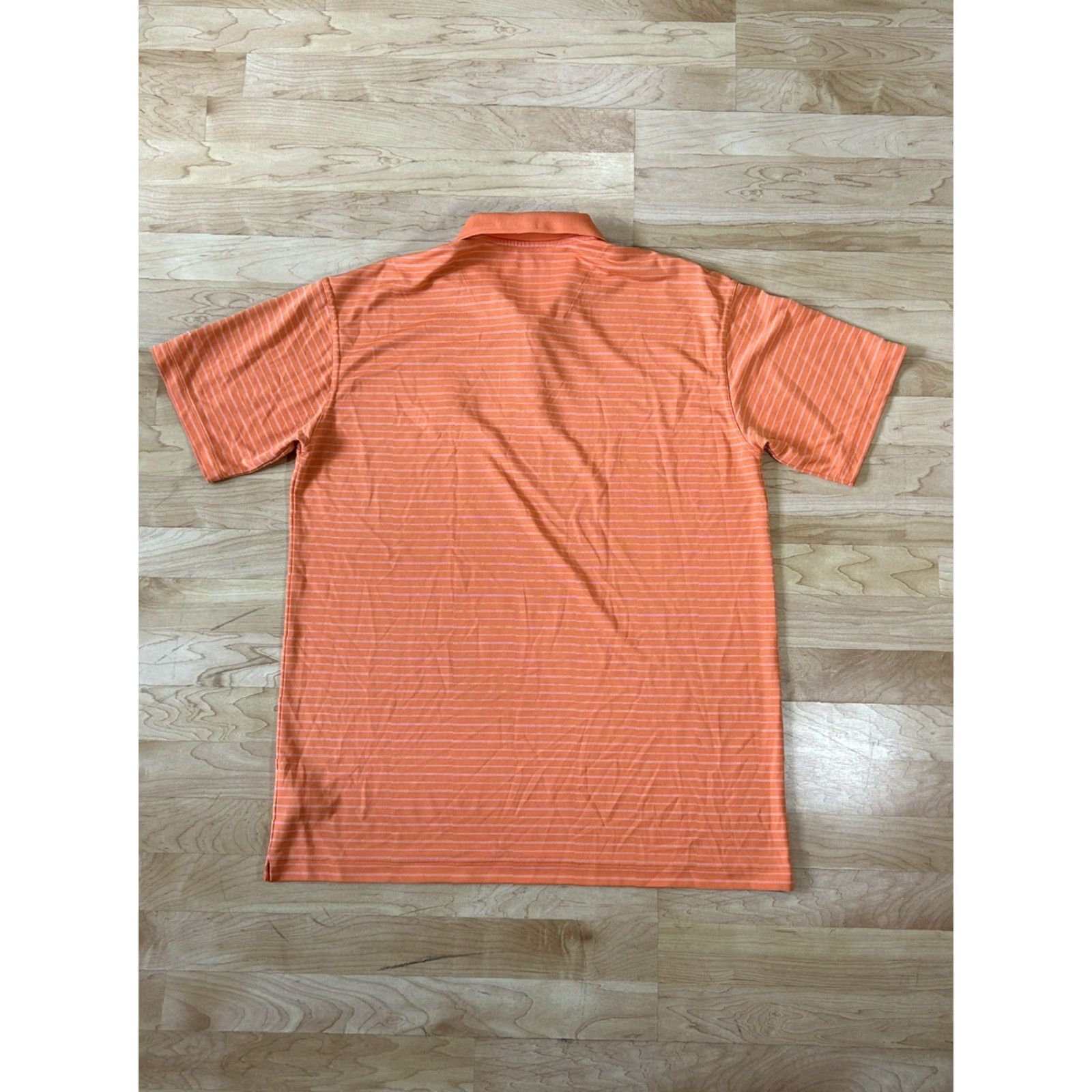 Nike Nike Golf Polo Shirt Mens Orange Striped Short Sleeve Lightweight Stretch XL Size US XL / EU 56 / 4 - 2 Thumbnail