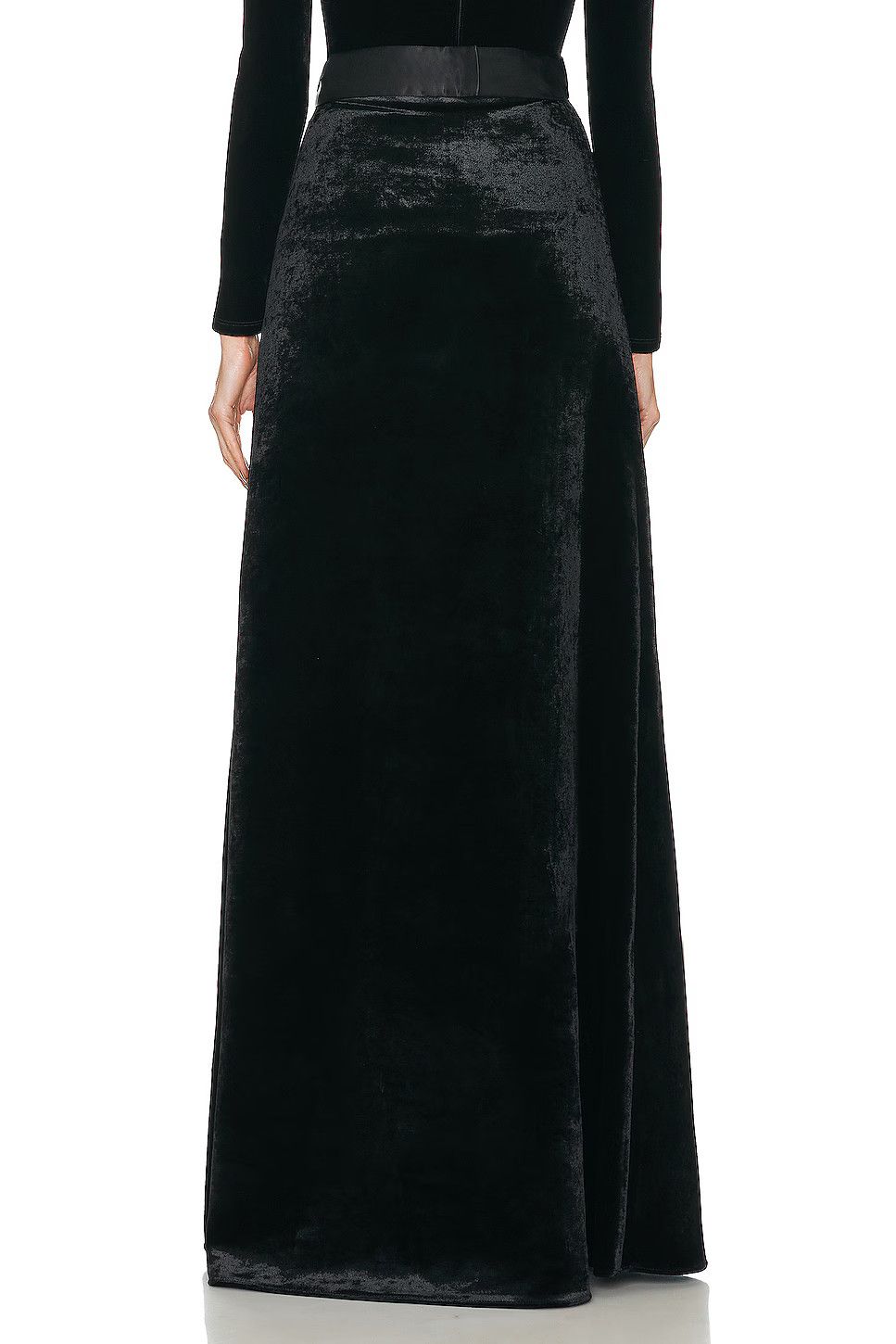 Balenciaga o1s1wg110126 Maxi A-Line Skirt in Black Size 26" / US 2 / IT 38 - 3 Thumbnail