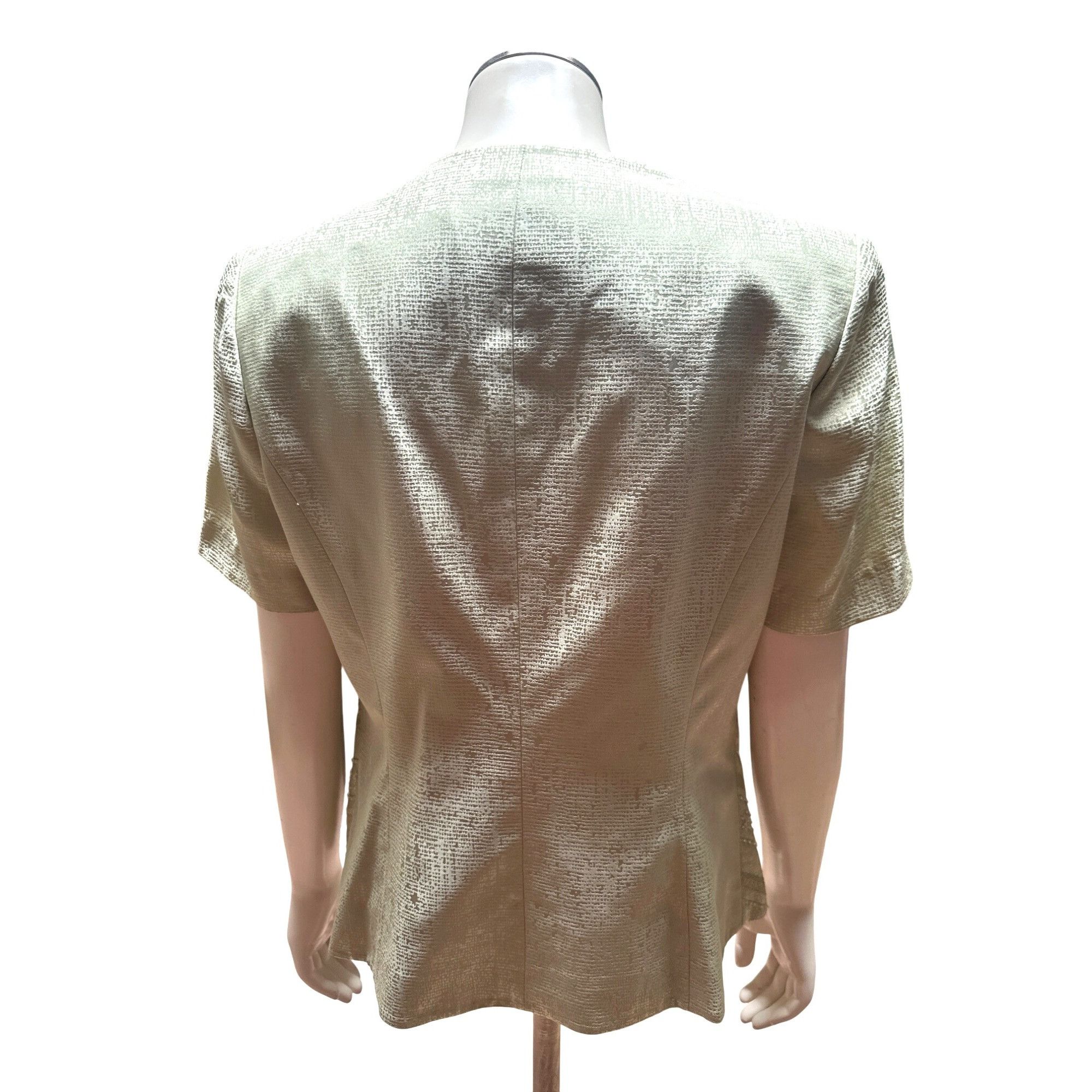 Adrianna Papell Papell Petites Vintage 90s 8P Sage Green Silk Beaded Skirt S Size M / US 6-8 / IT 42-44 - 5 Thumbnail