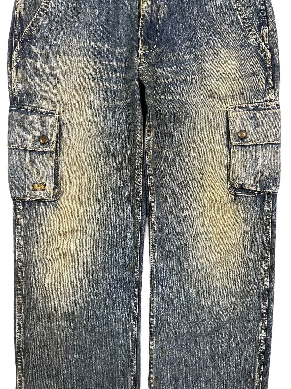 Japanese Brand × Le Grande Bleu (L.G.B.) Vintage Lee Mud Washed Multi Pocket Cargo Baggy Jeans Size US 32 / EU 48 - 3 Thumbnail