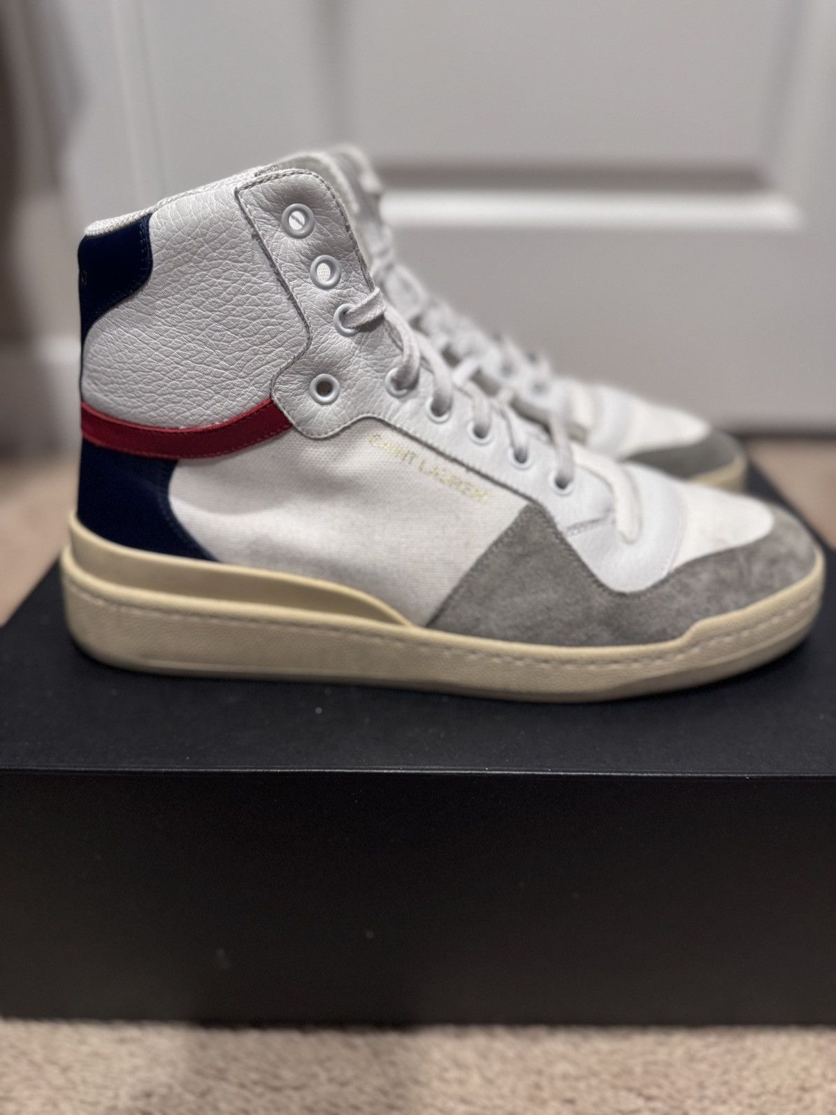 Saint Laurent Paris Saint Laurent High Top Trainers Size US 8.5 / EU 41-42 - 4 Thumbnail
