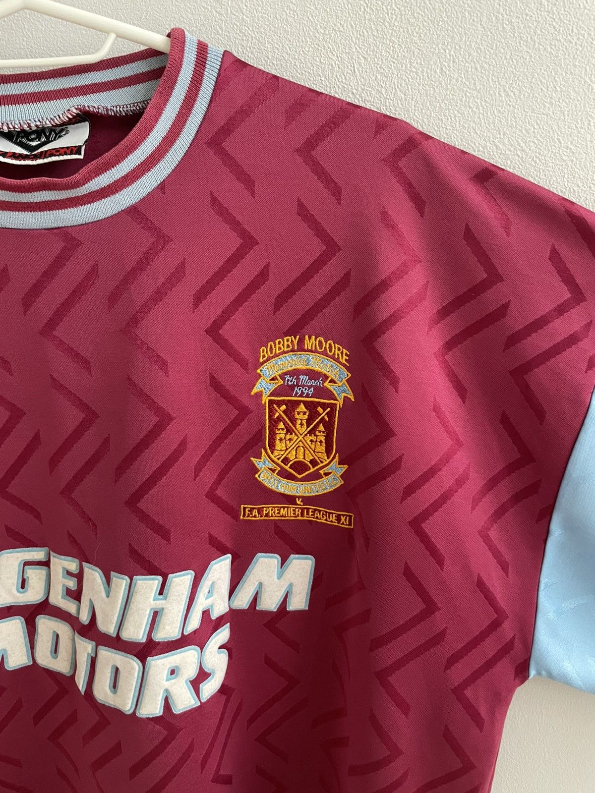 Vintage Bobby Moore West Ham United 1993 1994 1995 Football Shirt Size US XXL / EU 58 / 5 - 6 Thumbnail