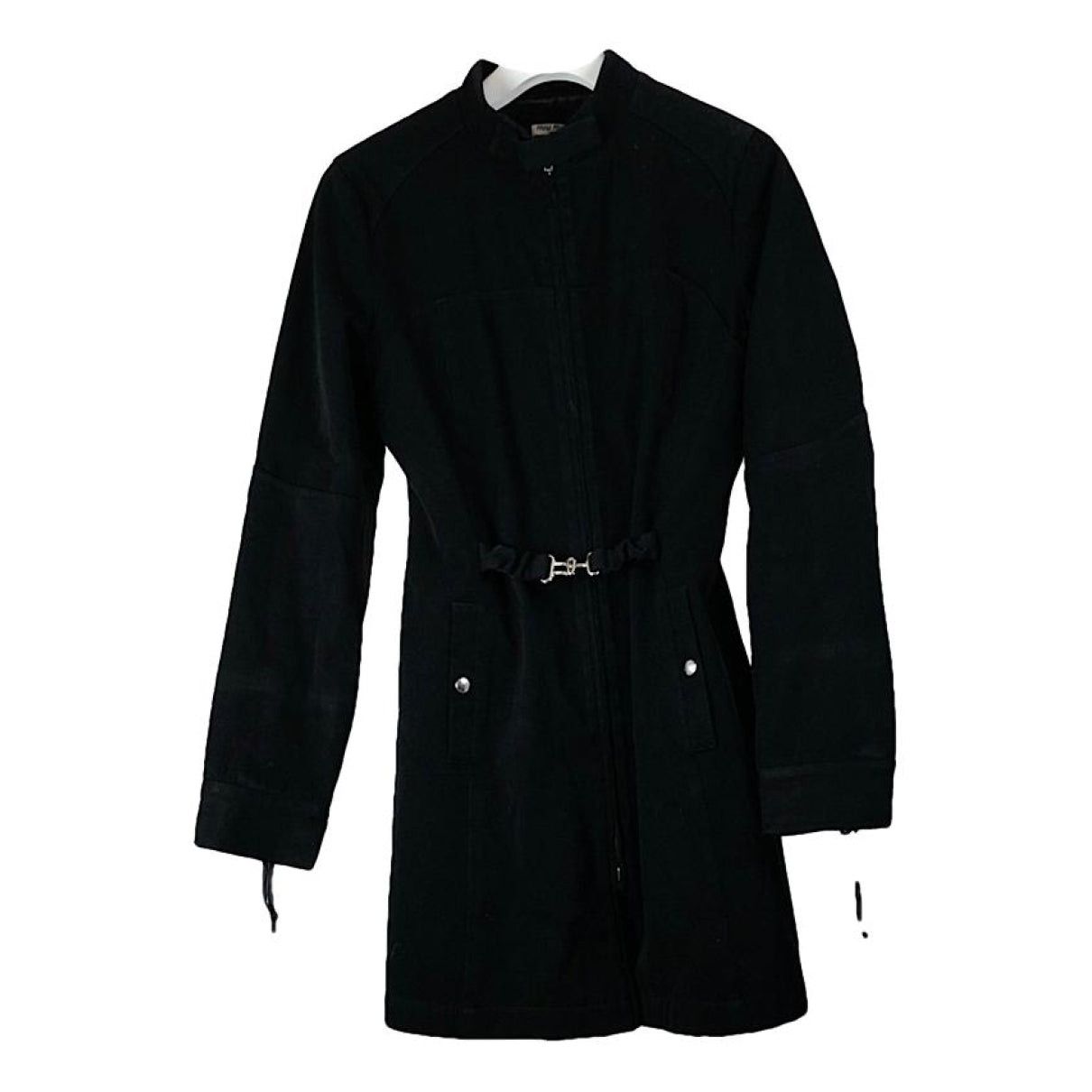Miu Miu Black Cotton Coat Size L / US 10 / IT 46 - 1 Thumbnail