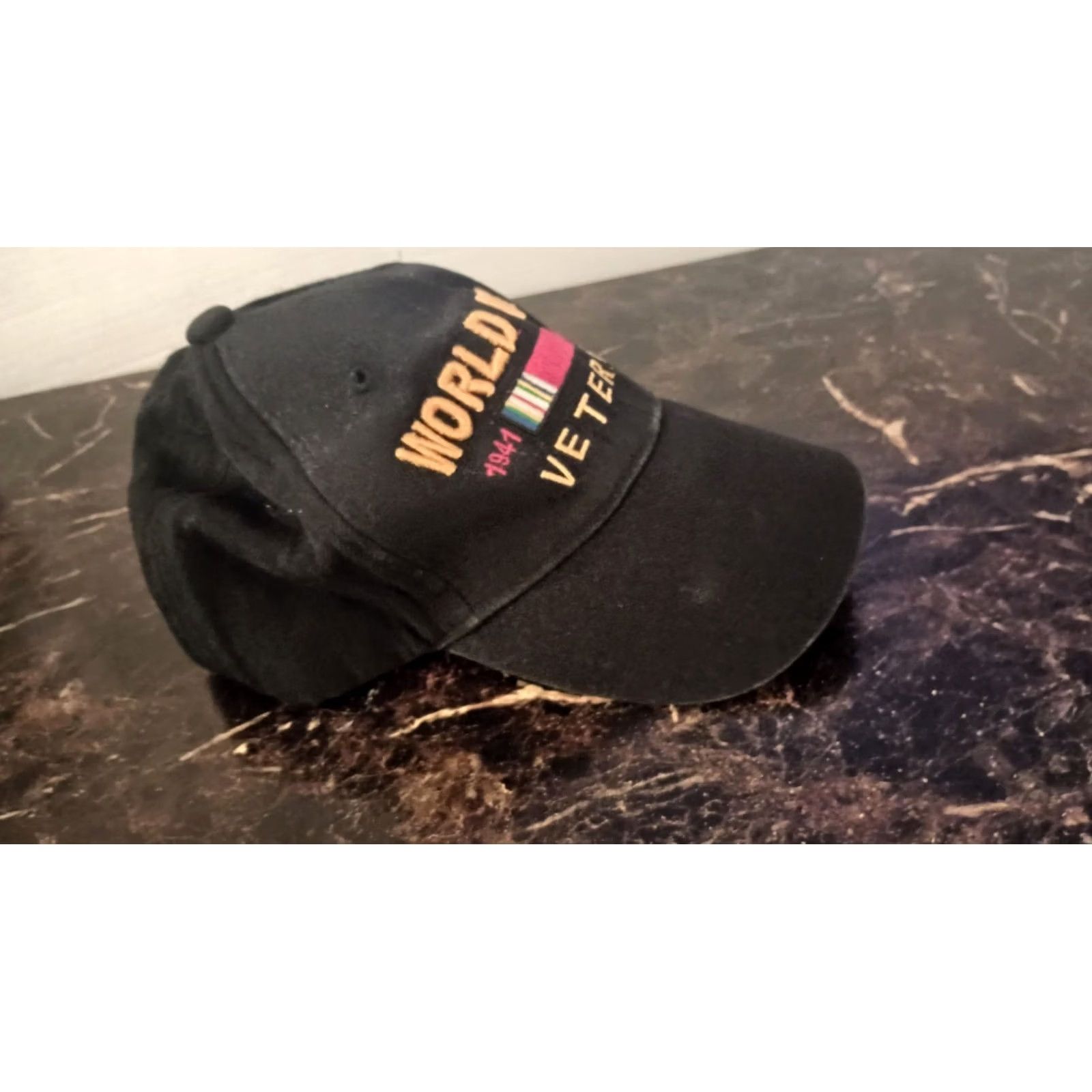 Santoni VINTAGE WW2 Veteran Santo Snapback Trucker Hat One Size Black Mens Size ONE SIZE - 3 Thumbnail