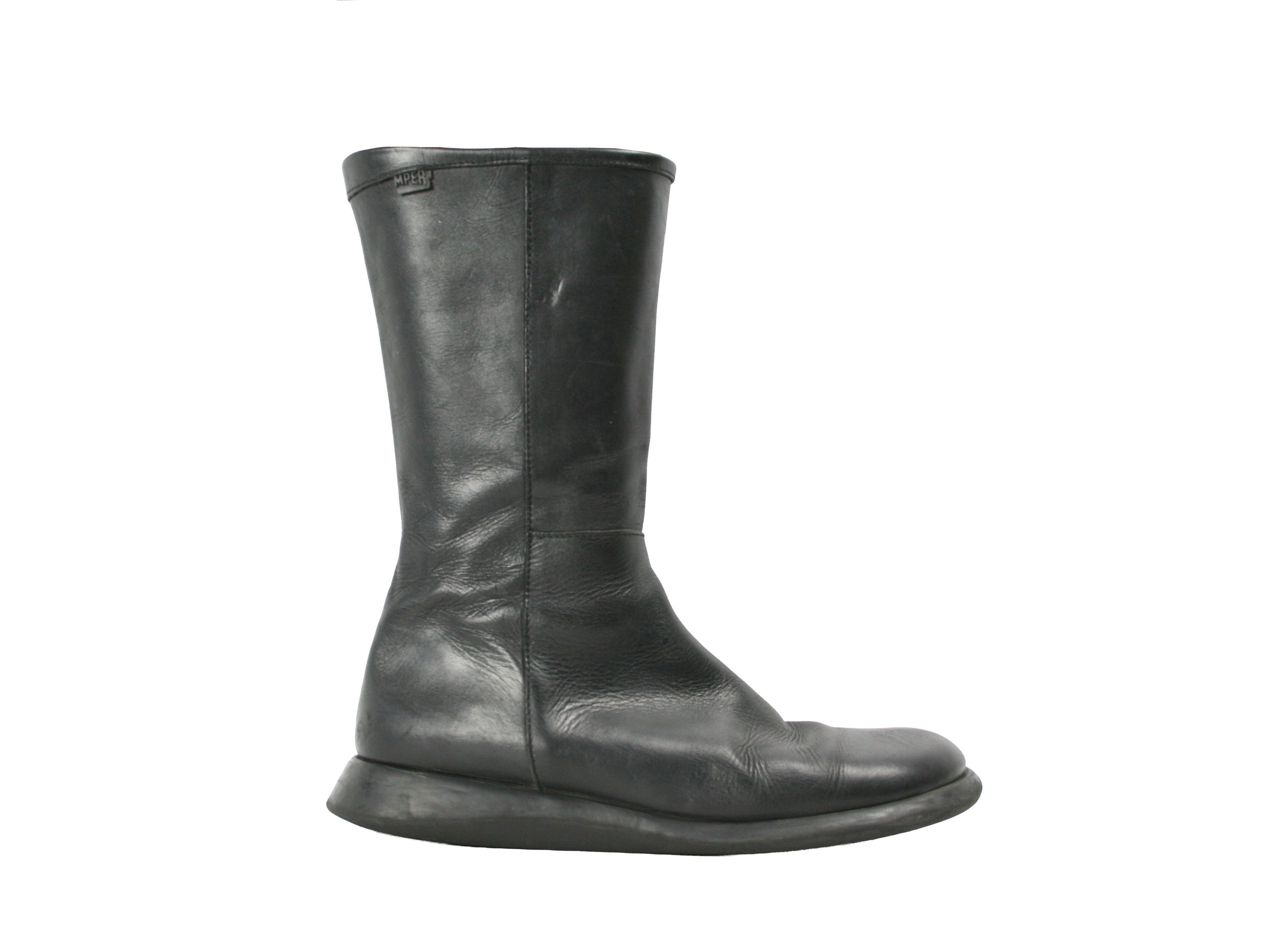 Camper Biker Avant Garde Mid Leather Side Zip Boots Size US 8 / IT 38 - 2 Thumbnail