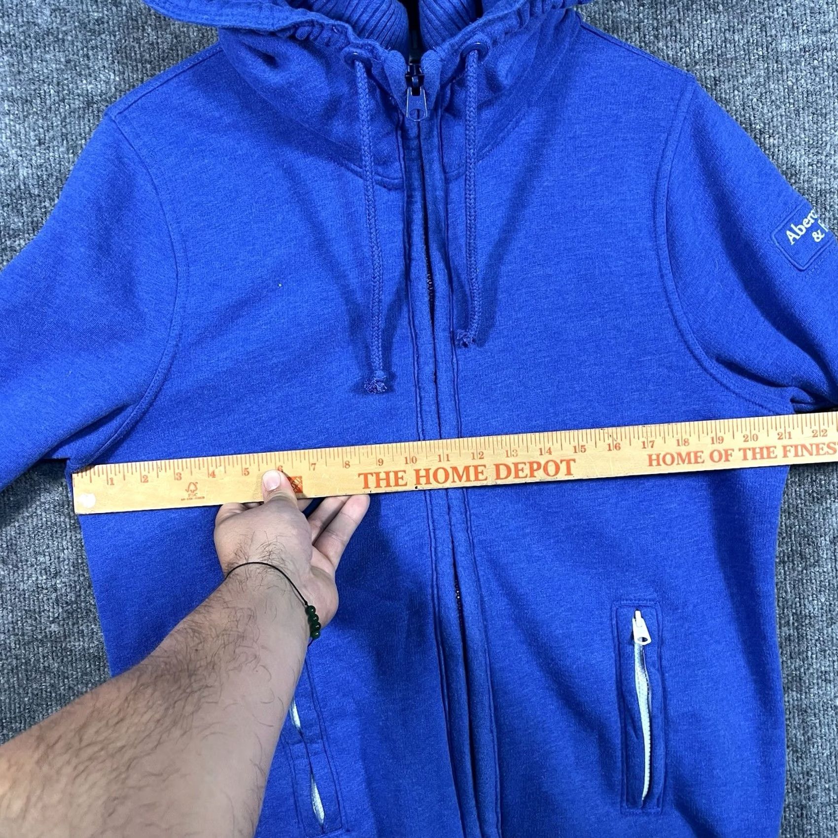 Abercrombie & Fitch Abercrombie & Fitch Hoodie Sweatshirt Men XL Blue Full Zip Hooded Vintage A&F Size US XL / EU 56 / 4 - 3 Thumbnail