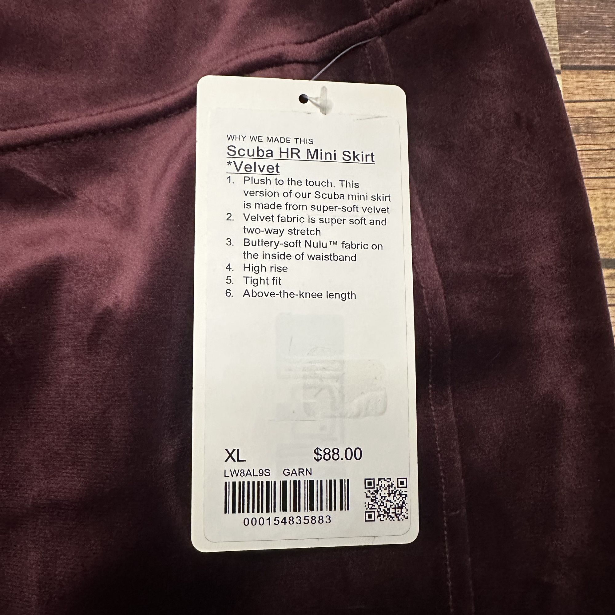 Lululemon Lululemon Scuba High Rise Mini Skirt Velvet NWT Size XL Size 34" / US 12 / IT 48 - 9 Thumbnail