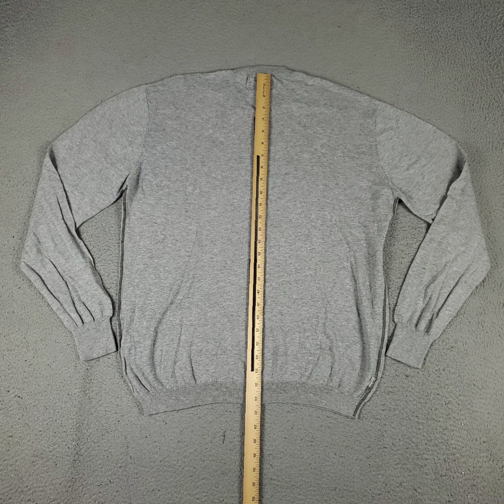 Vintage Linksoul Sweater Mens Large Gray V-Neck Casual Pullover Knit Sweatshirt Size US L / EU 52-54 / 3 - 5 Thumbnail