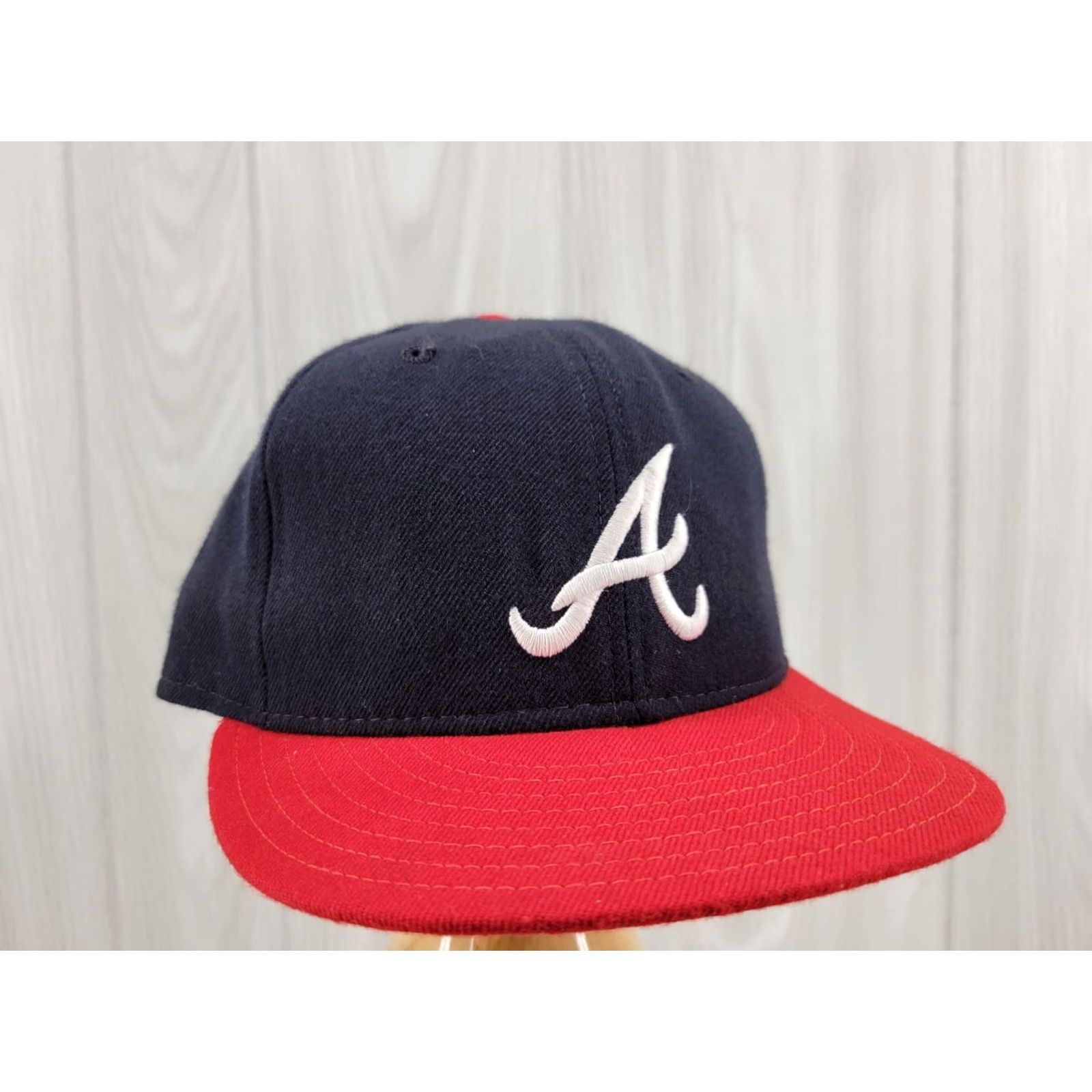 New Era VINTAGE New Era Diamond Collection Hat Atlanta Braves MLB Wool Blue 7 1/8 Mens Size ONE SIZE - 2 Thumbnail