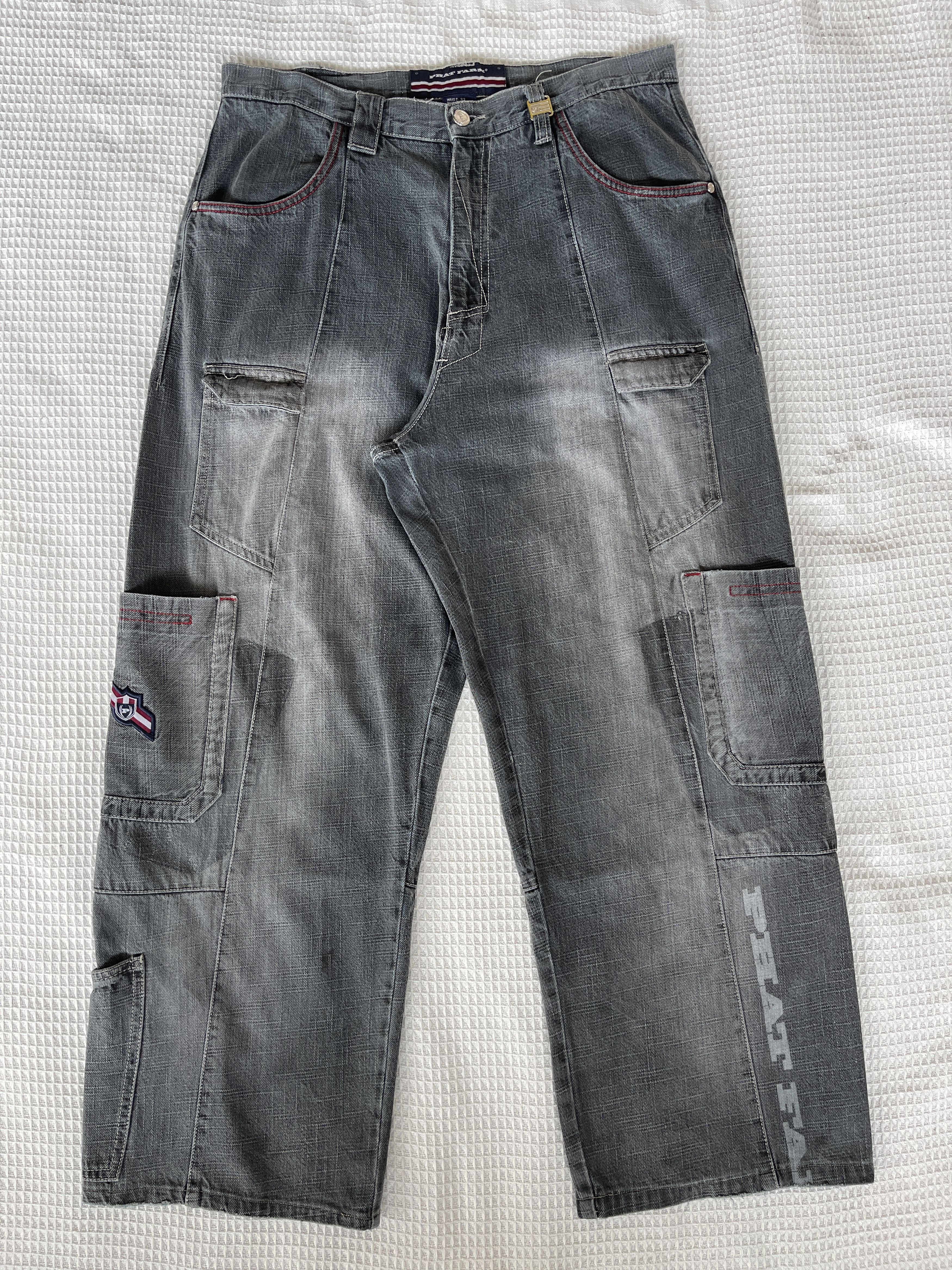 Phat Farm Vintage 90s🔥Phat Farm🔥Platform boots 9 Pockets Baggy Jeans Size US 34 / EU 50 - 1 Thumbnail