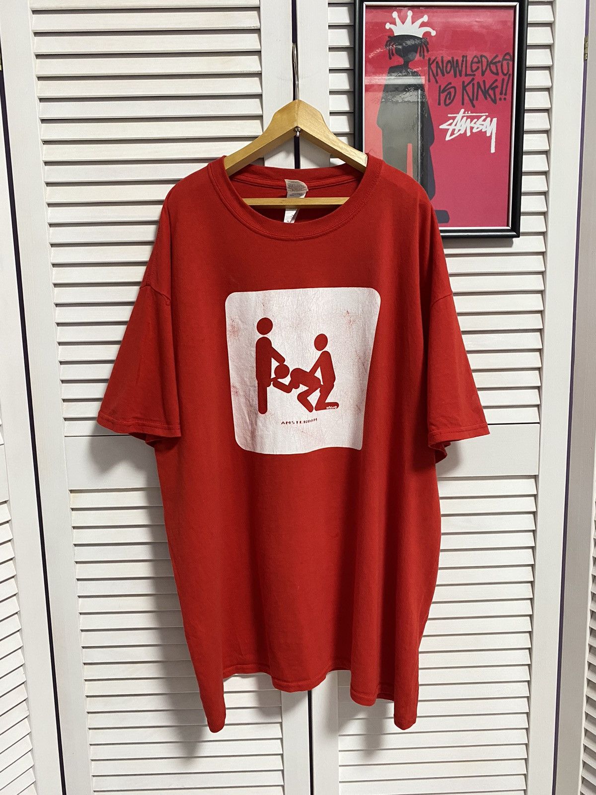 Band Tees Vintage Humor T Shirt Tee WHTVR Red Triple Sex AMSTERDAM Size US XL / EU 56 / 4 - 1 Thumbnail