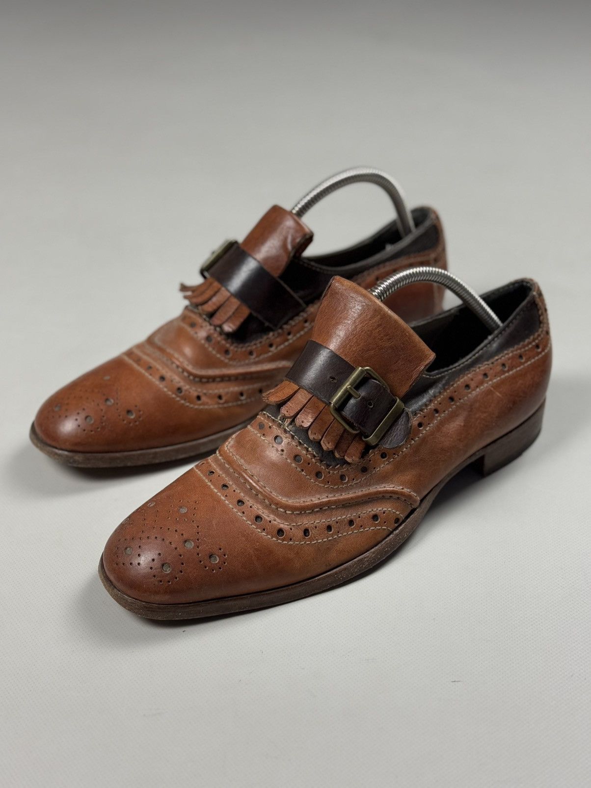 MoMA MOMA Men’s Avant-Garde Single Monk Leather Classic Shoes Size US 8 / EU 41 - 12 Thumbnail