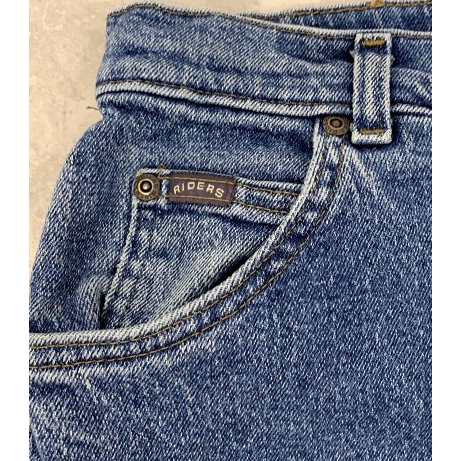 Vintage VINTAGE Riders Jeans Denim Tapered Relaxed Fit 31x30 Women's Blue Jeans Mens Womens Size 32" / US 10 / IT 46 - 5 Thumbnail