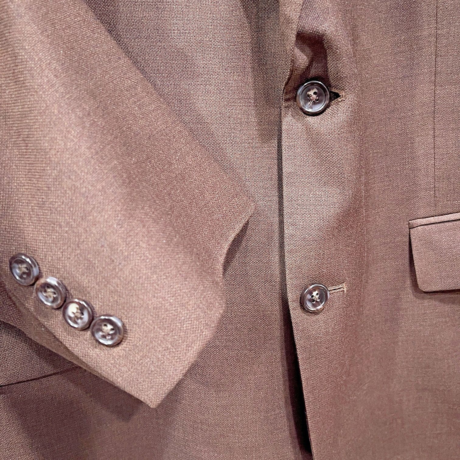 Jos. A. Bank Jos A Bank Wool 2 Piece Suit Brown Mens 43L Jacket 37L Pants Size 42L - 4 Thumbnail