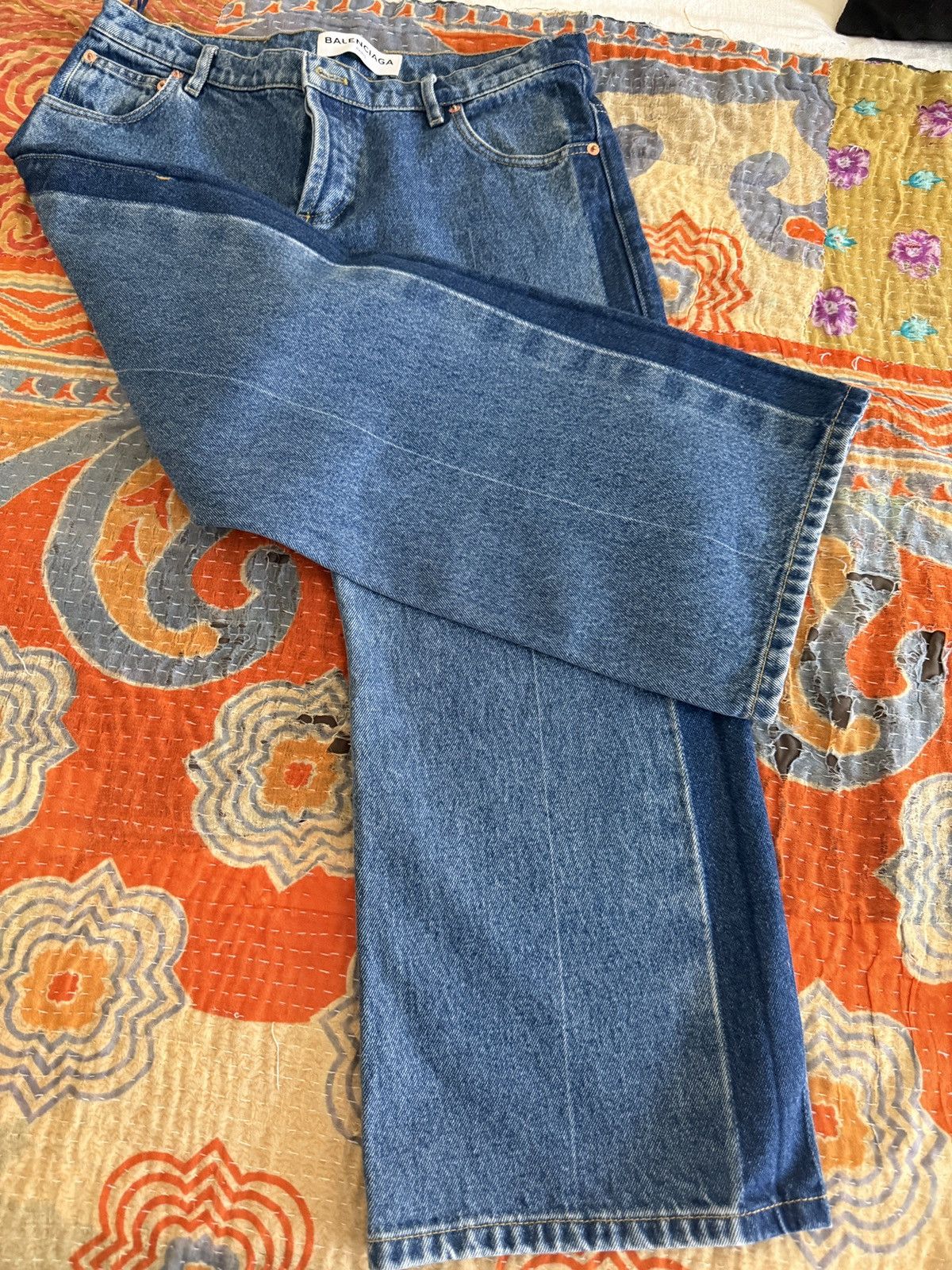 Balenciaga Balenciaga Wide-Leg Denim Jeans – Impeccable Condition Size 28" / US 6 / IT 42 - 6 Thumbnail