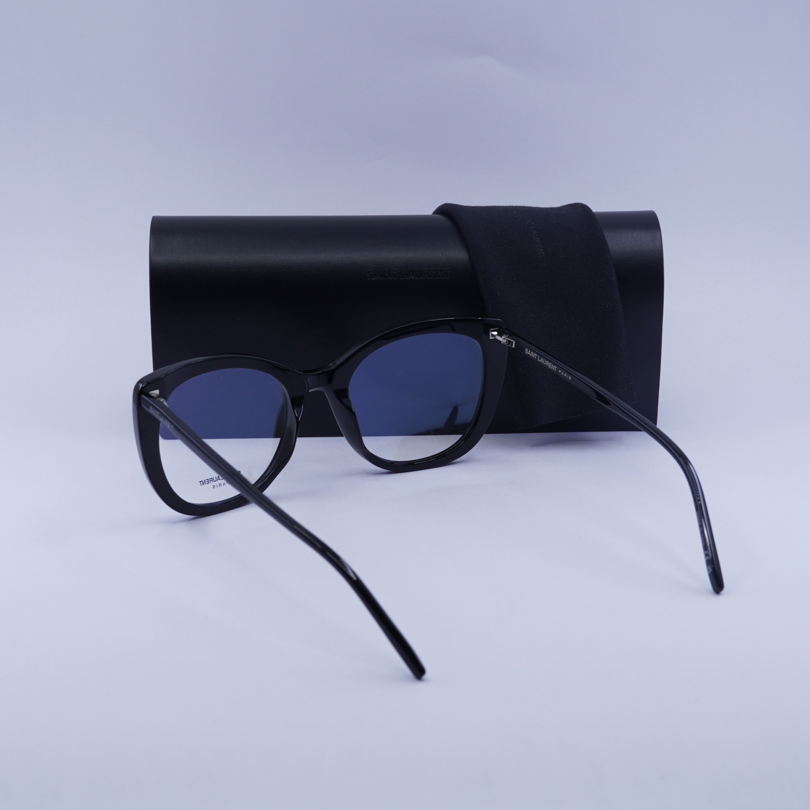 Saint Laurent Paris Saint Laurent SL778 001 Eyeglasses Black 55mm Square Frame Size ONE SIZE - 11 Thumbnail