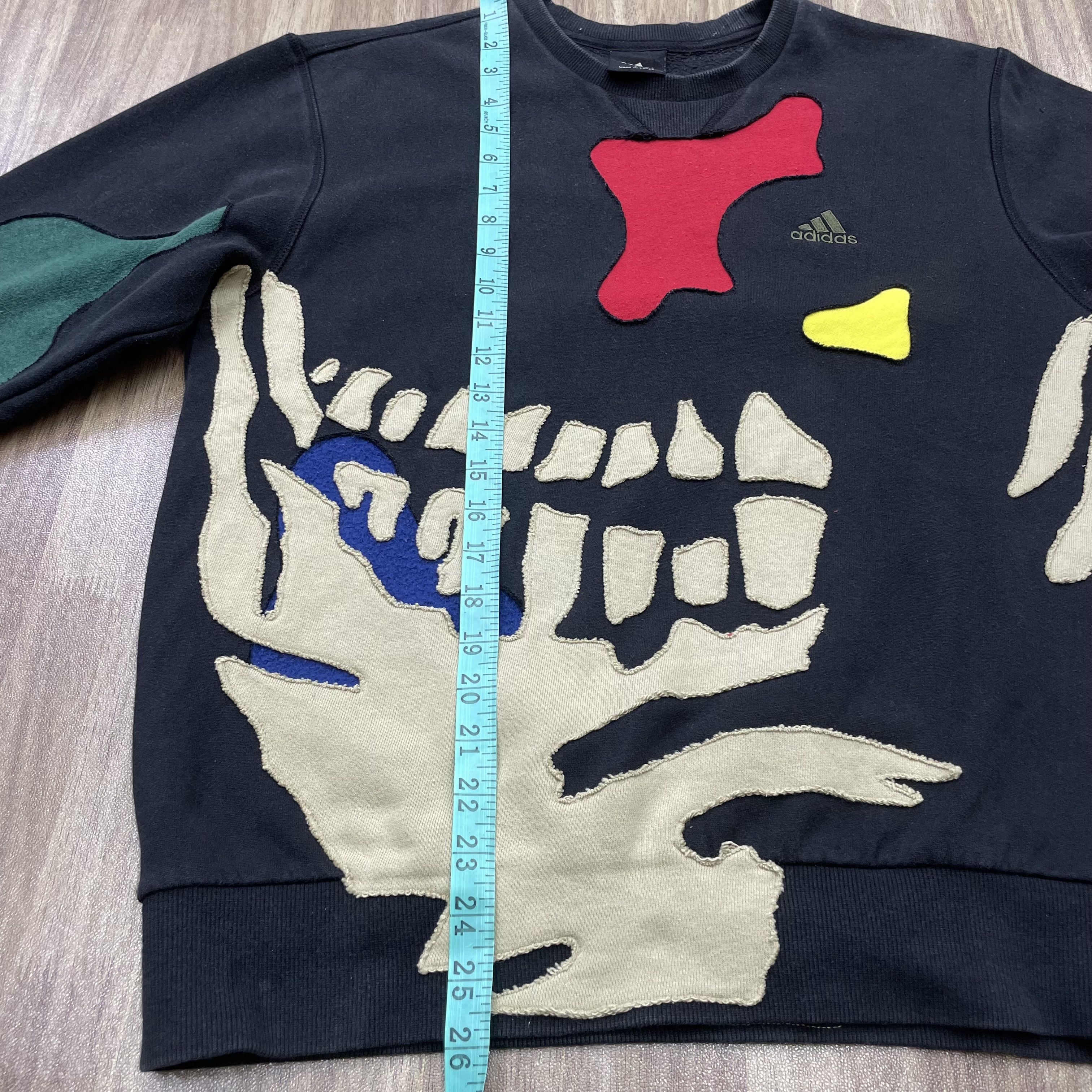 Vintage Vintage Adidas Custom Patchwork Skeleton Graphic Sweatshirt Size US S / EU 44-46 / 1 - 8 Thumbnail