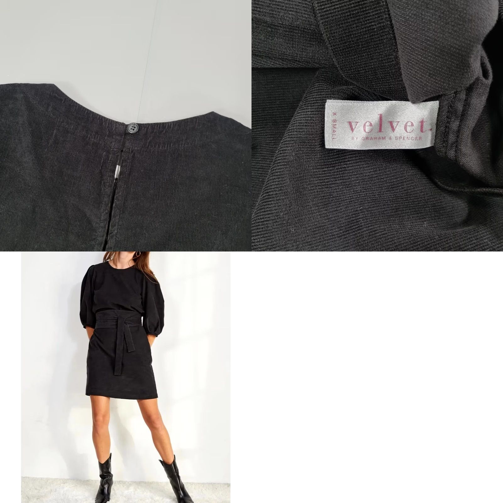 Velvet Velvet by Graham & Spencer Dress Womens Corduroy Belted Mini Black XS Velvet by Graham & Spencer Dress Corduroy Belted Mini Black XS Women’s Dress Size XS / US 0-2 / IT 36-38 - 8 Thumbnail