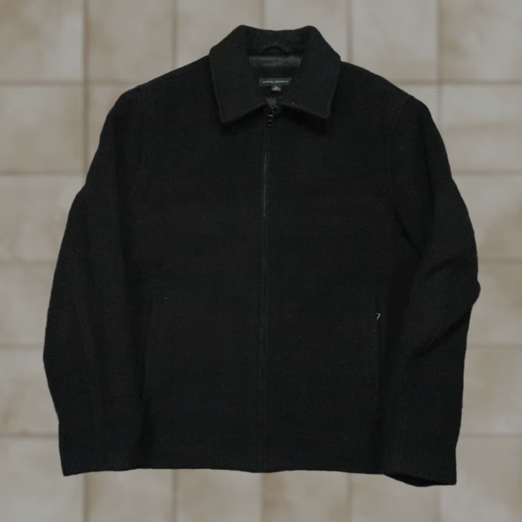 Banana Republic VINTAGE Banana Republic Jacket Mens M Black Wool Cashmere Full Zip Pockets Size US M / EU 48-50 / 2 - 1 Thumbnail