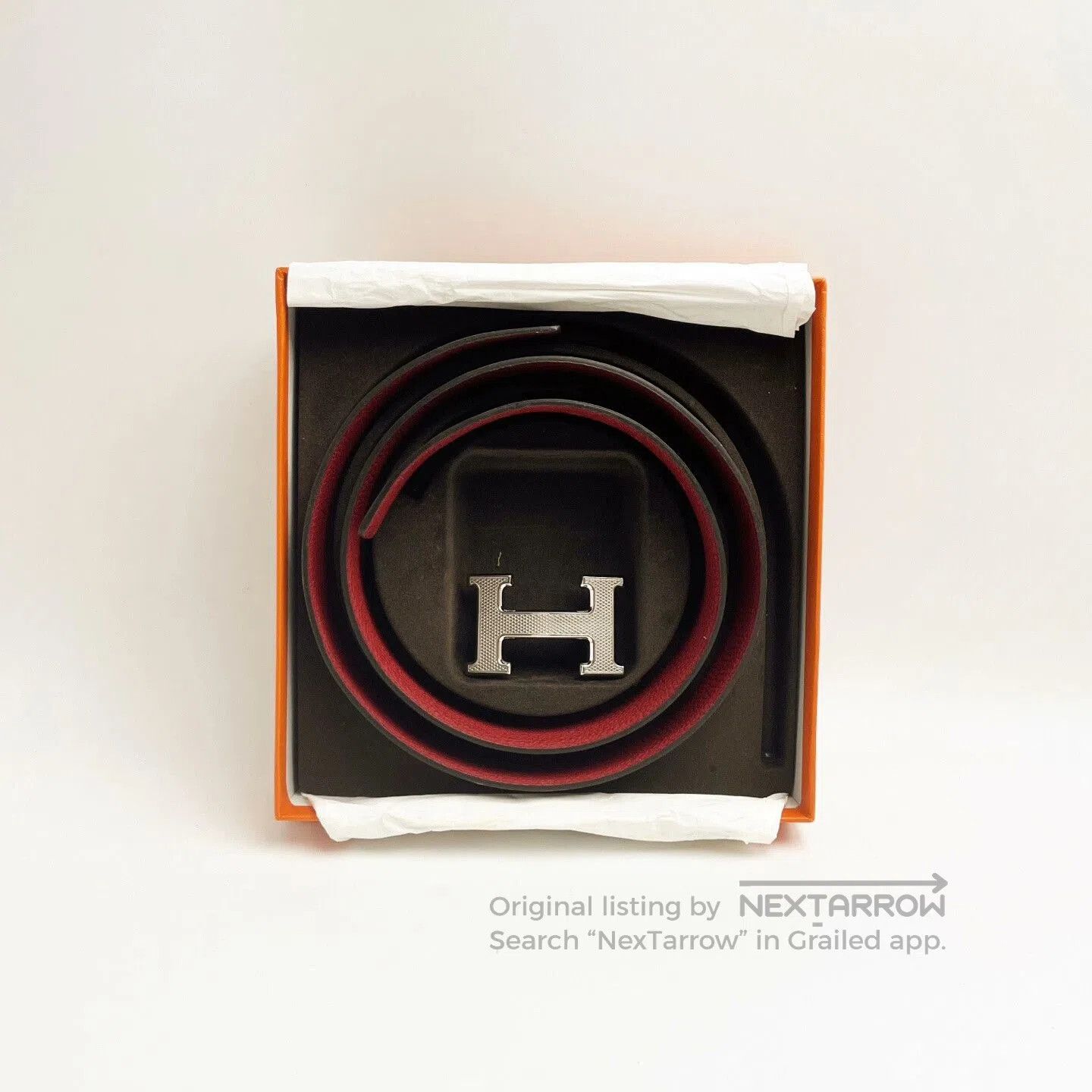 Hermes Hermes Double-Sided H Belt Silver Buckle. Size ONE SIZE - 1 Thumbnail