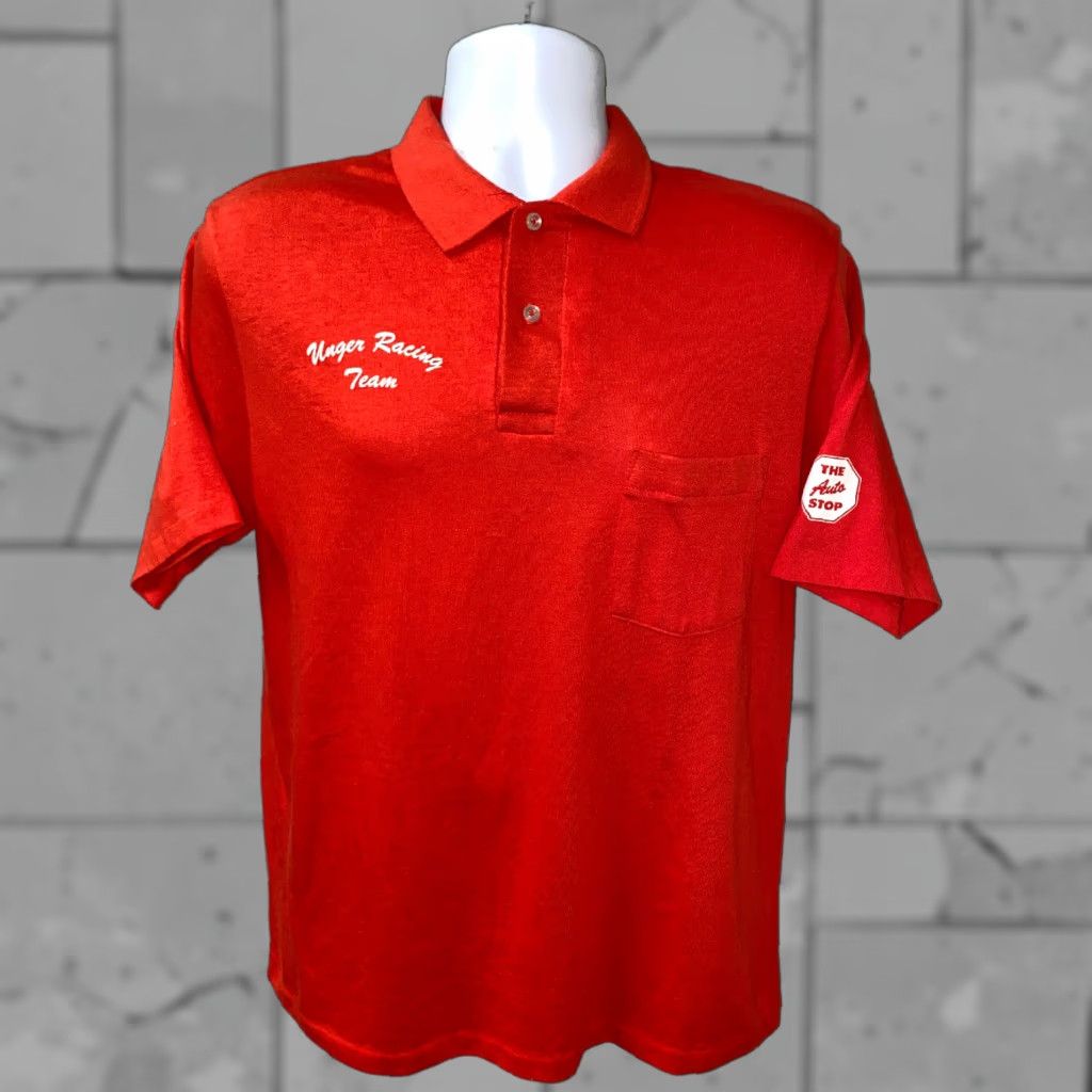 Hanes **1980's Unger Racing Hanes Mens Red Golf Polo Shirt Size L** User: **Vintage Unger Racing Hanes Mens Red Golf Polo Shirt Size L** Size US L / EU 52-54 / 3 - 1 Thumbnail
