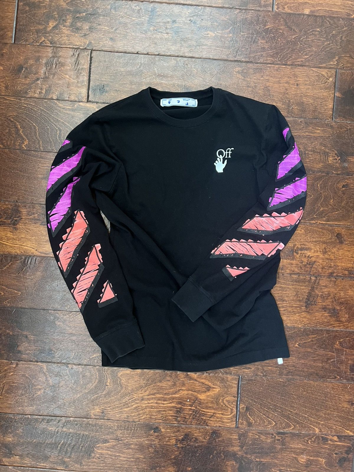 Off-White Striped Marker Long Sleev Shirt Size US M / EU 48-50 / 2 - 2 Thumbnail
