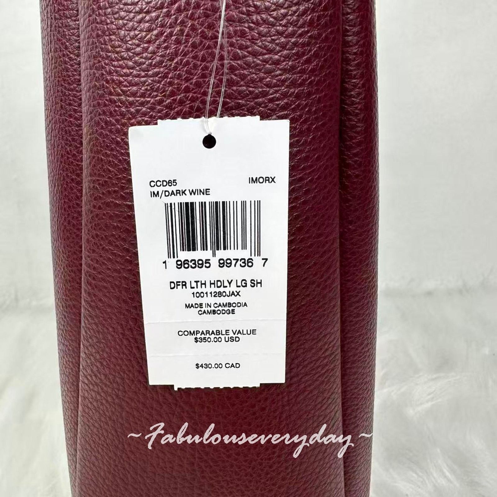 Coach Coach Hadley Large Shoulder Bag Leather/Gold/Dark Wine CCD65 Size ONE SIZE - 4 Thumbnail